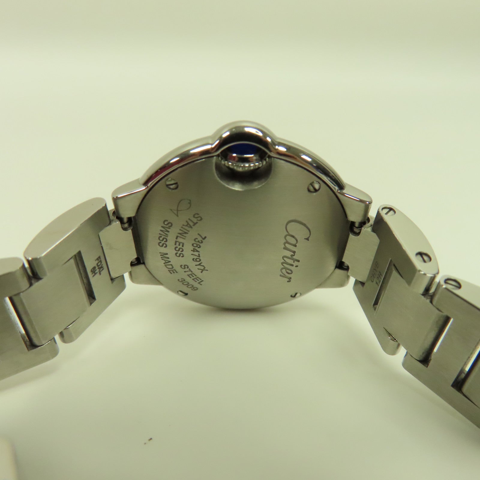CARTIER Ballon Bleu 28mm不鏽鋼手錶石英機芯白色