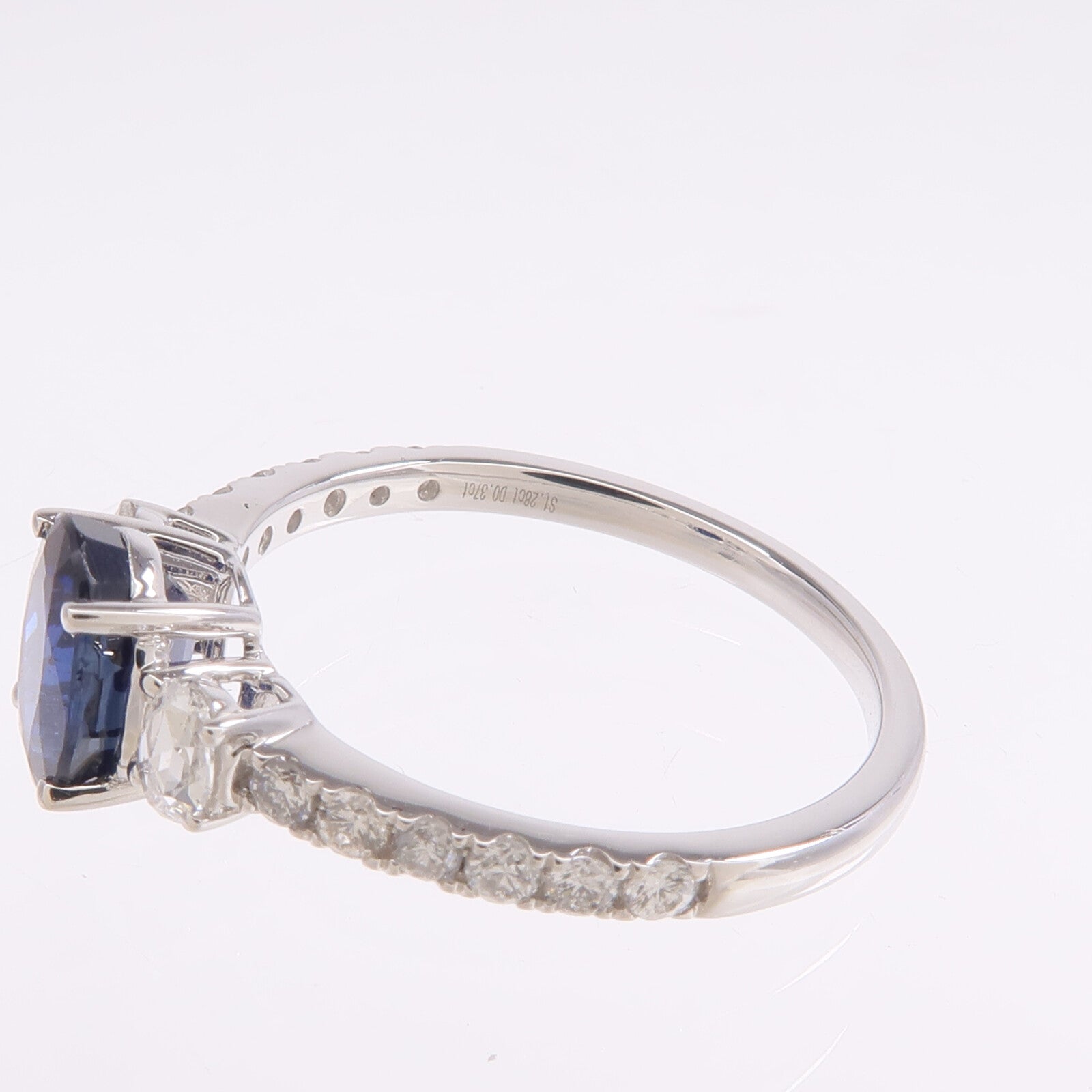 JEWELRY 18K白金Sapphire Diamond Ring藍寶石/鑽石戒指