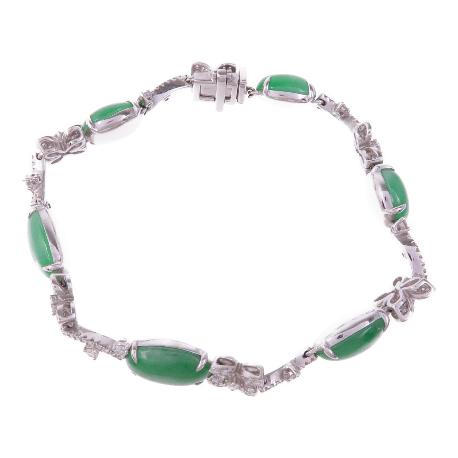 JEWELRY 18K白金Jade Diamond Bracelet翡翠/鑽石手鏈