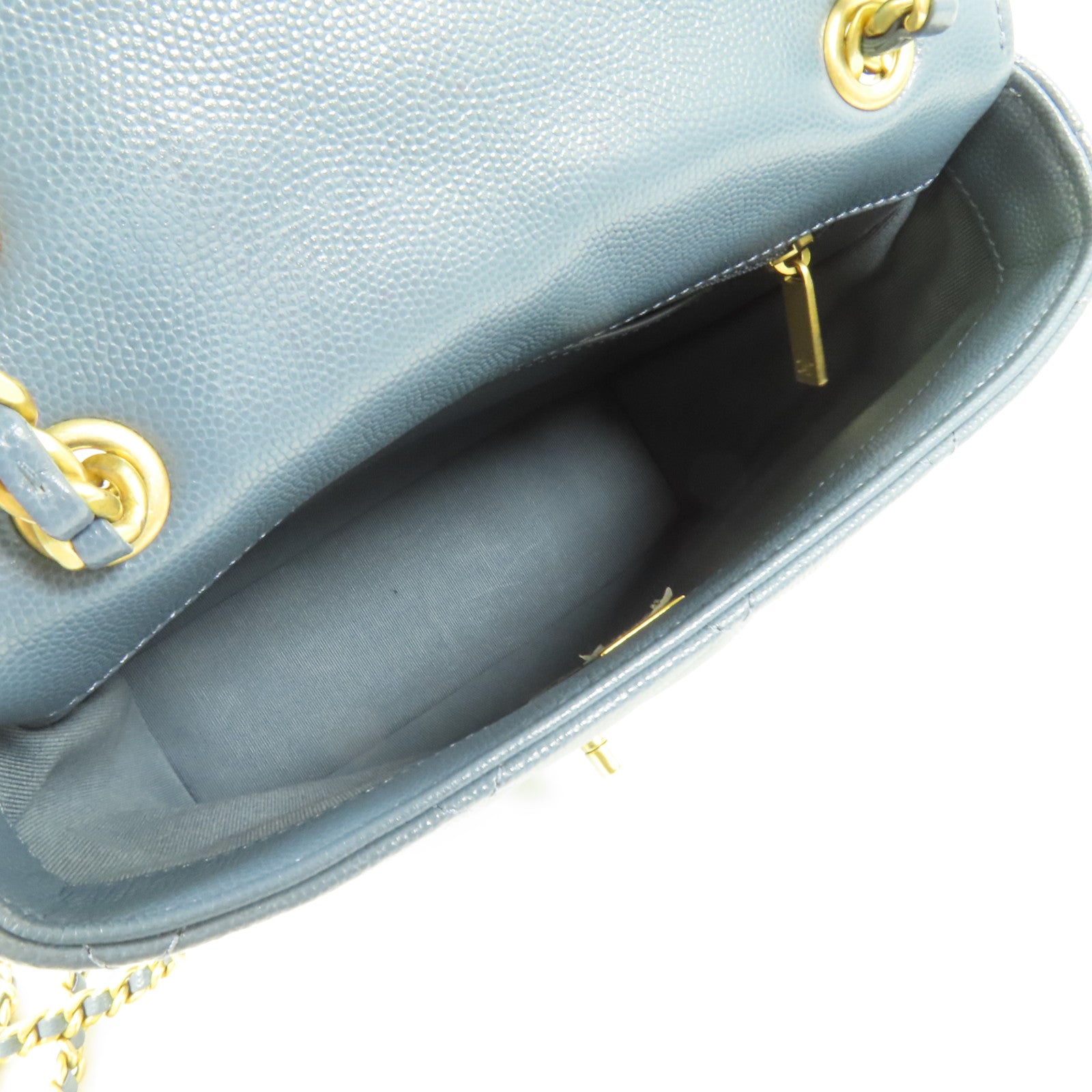 CHANEL 牛皮皮革Chain Backpack 23K金扣背包