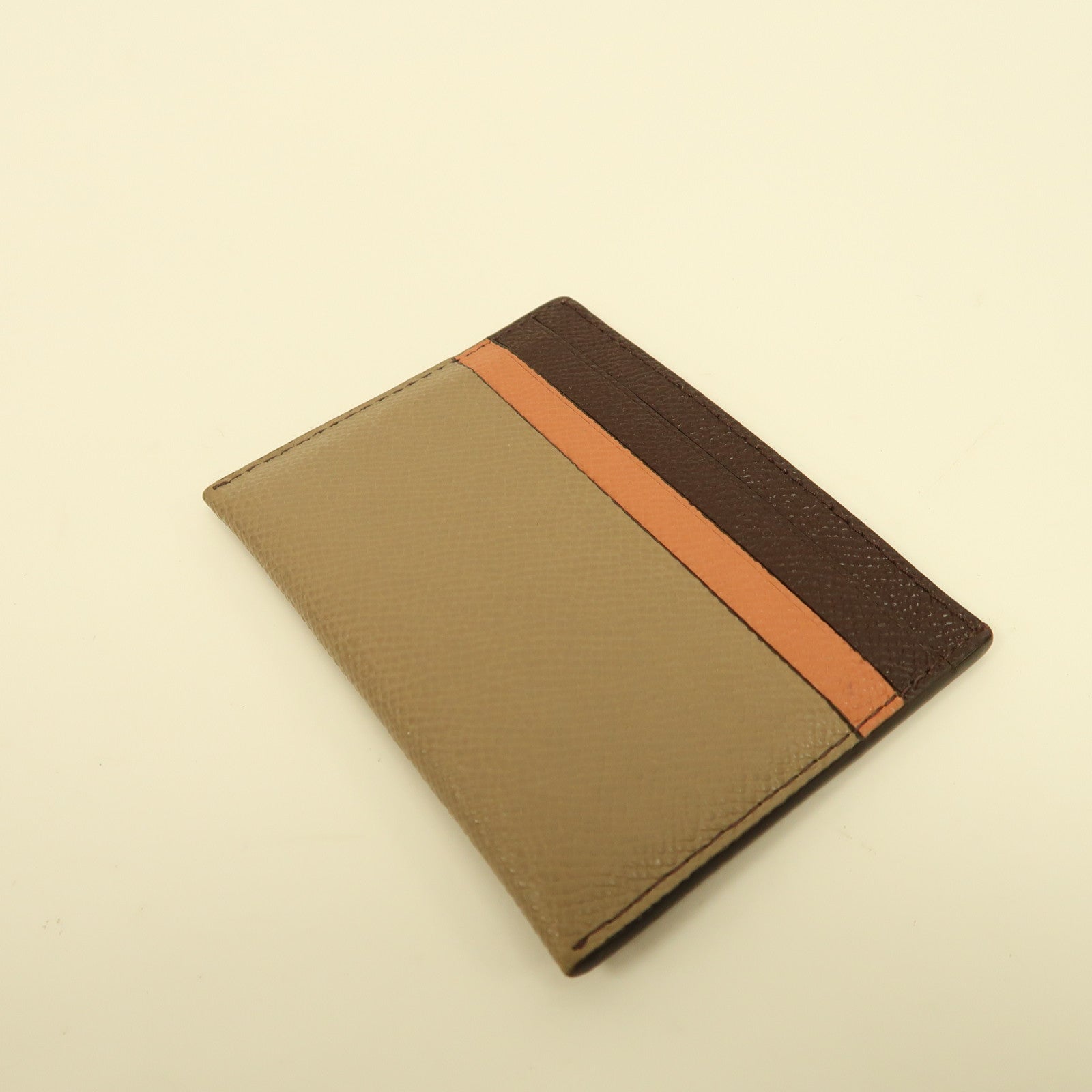 COACH 牛皮皮革Card Case銀扣卡片套啡色