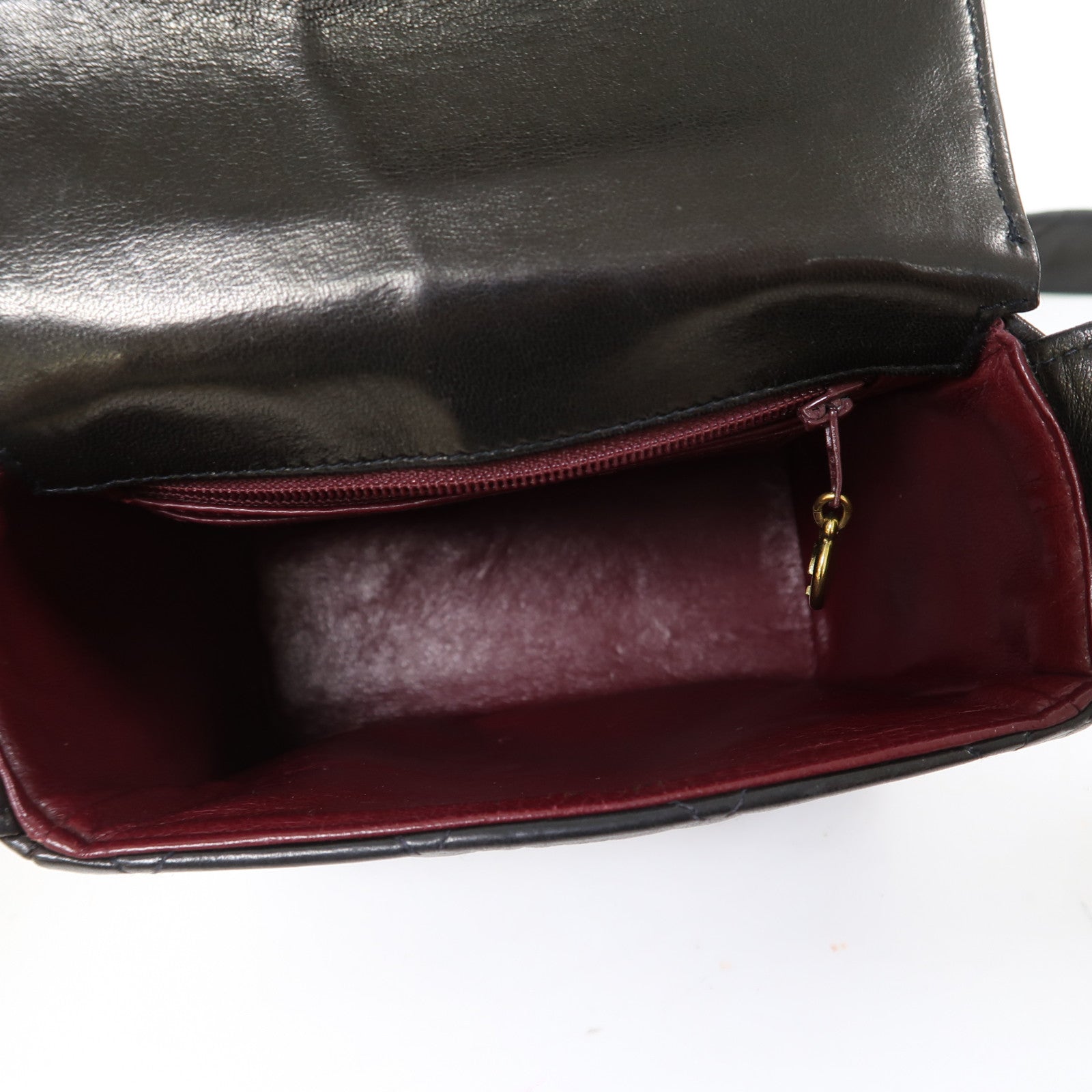 CHANEL 菱格羊皮皮革Shoulder Bag金扣肩背袋黑色