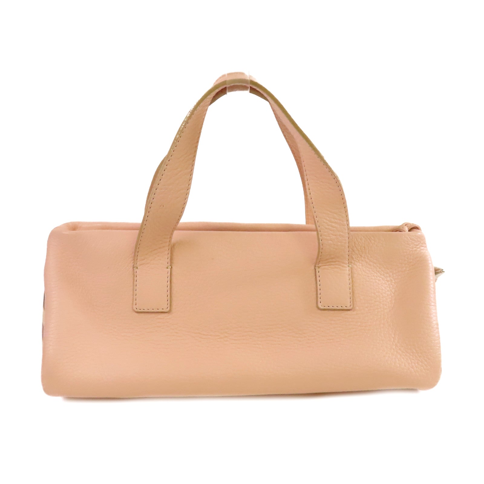 BURBERRY 牛皮皮革Hand Bag銀扣手挽袋粉紅色