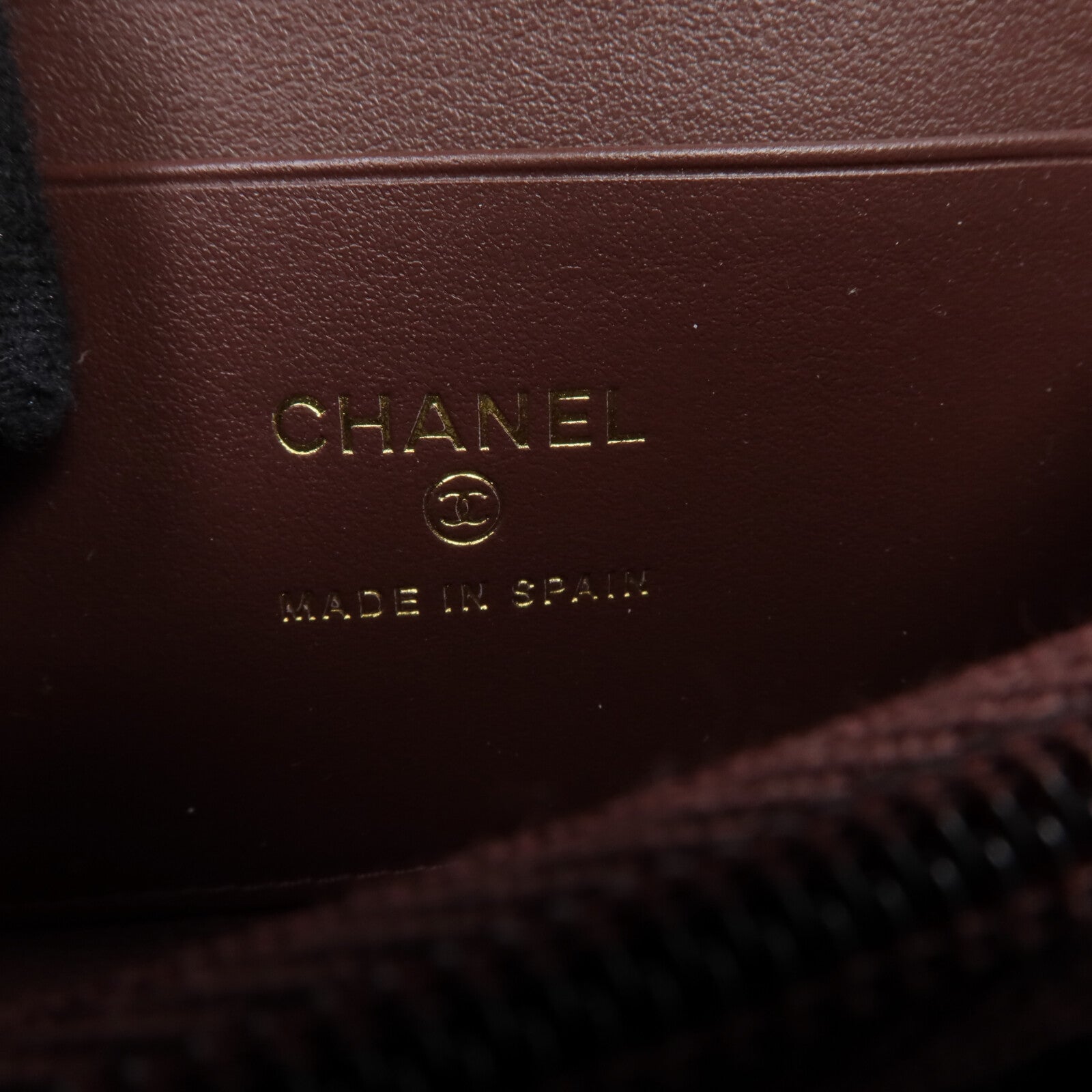 CHANEL 牛皮皮革Wallet金扣錢包