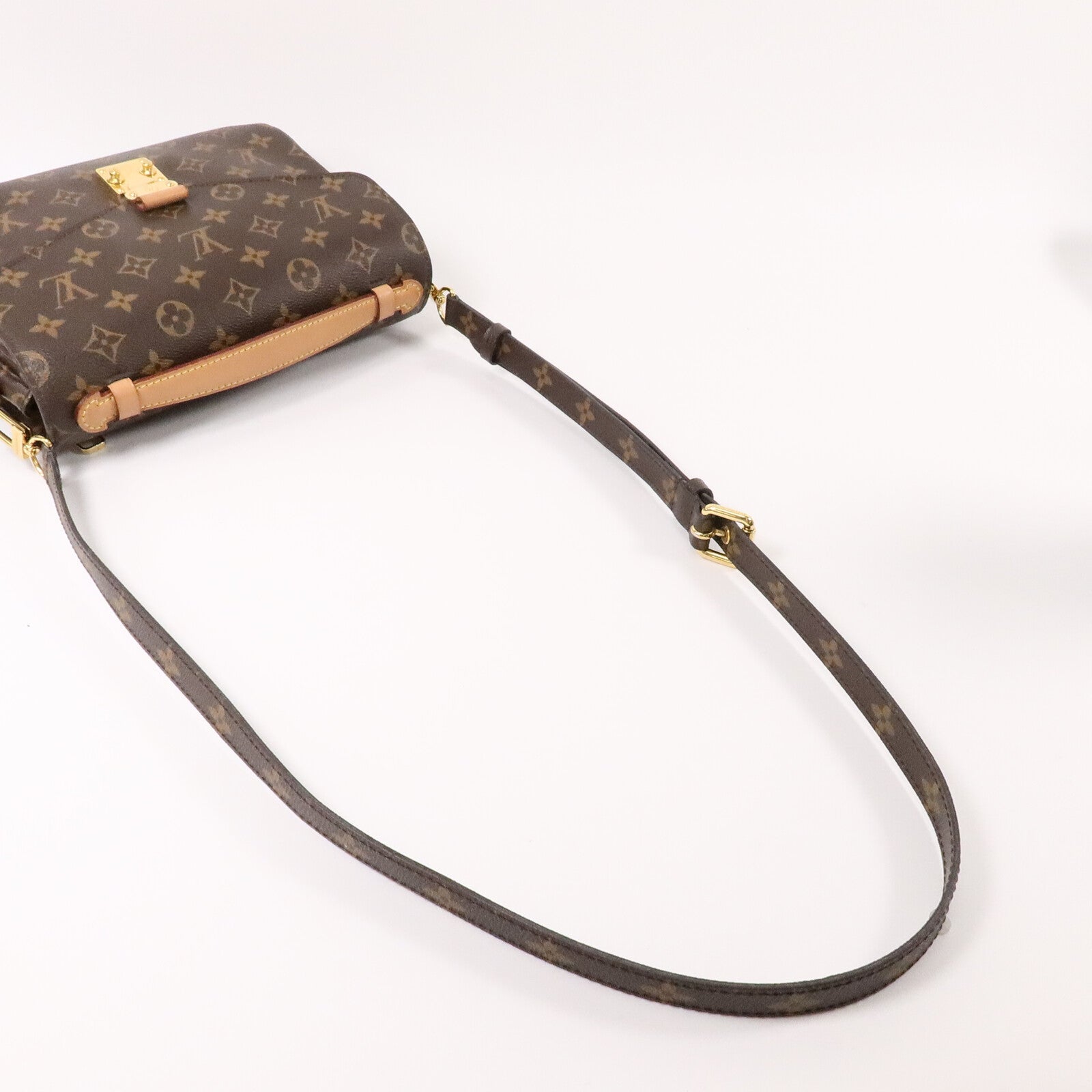 LOUIS VUITTON Monogram Pochette Metis MM金扣手挽肩背兩用袋