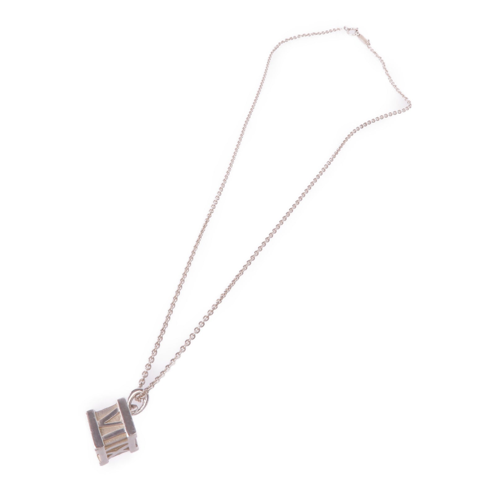 TIFFANY＆CO 925純銀Atlas Cube Necklace項鍊