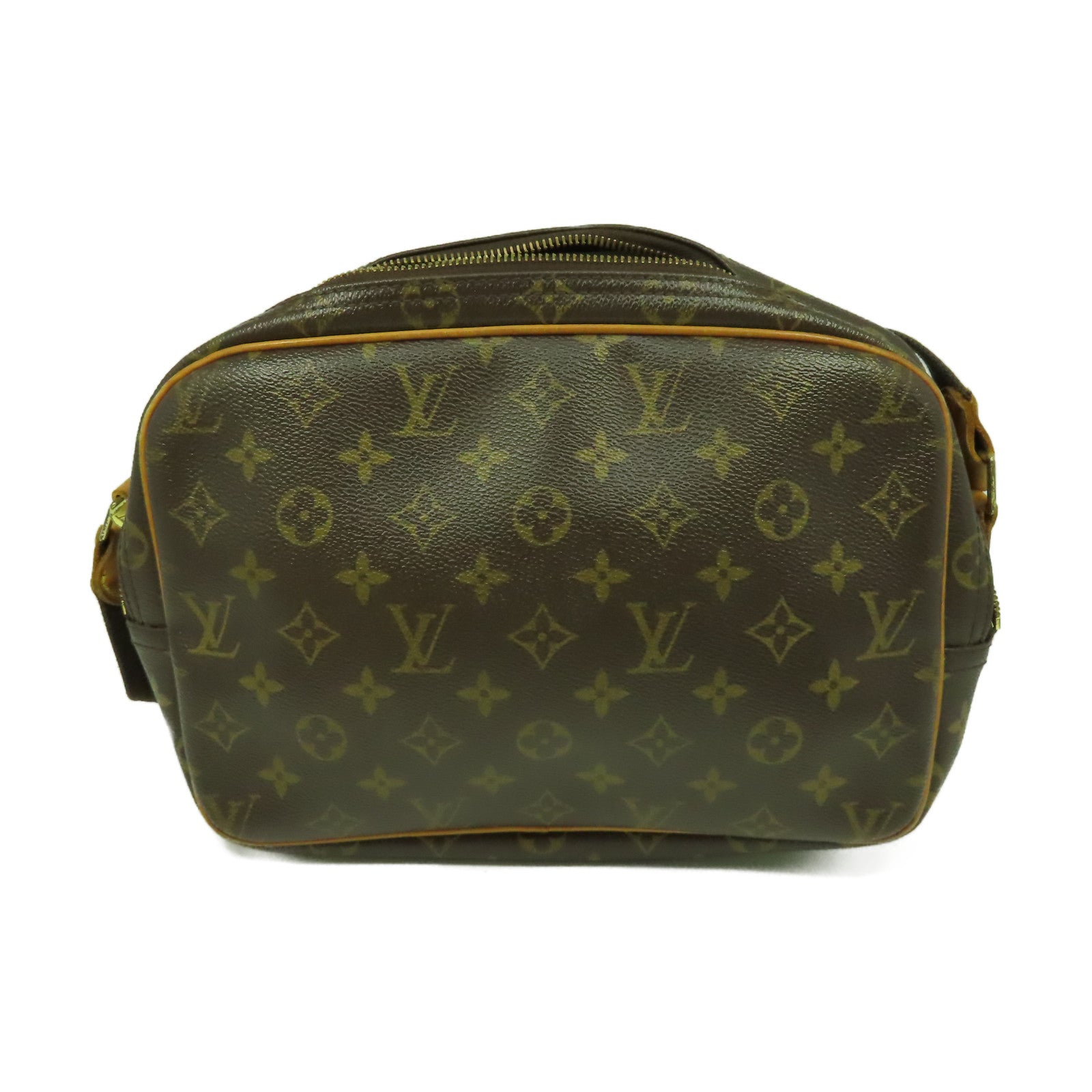LOUIS VUITTON 【激減優惠】Monogram Reporter PM金扣肩背袋啡色