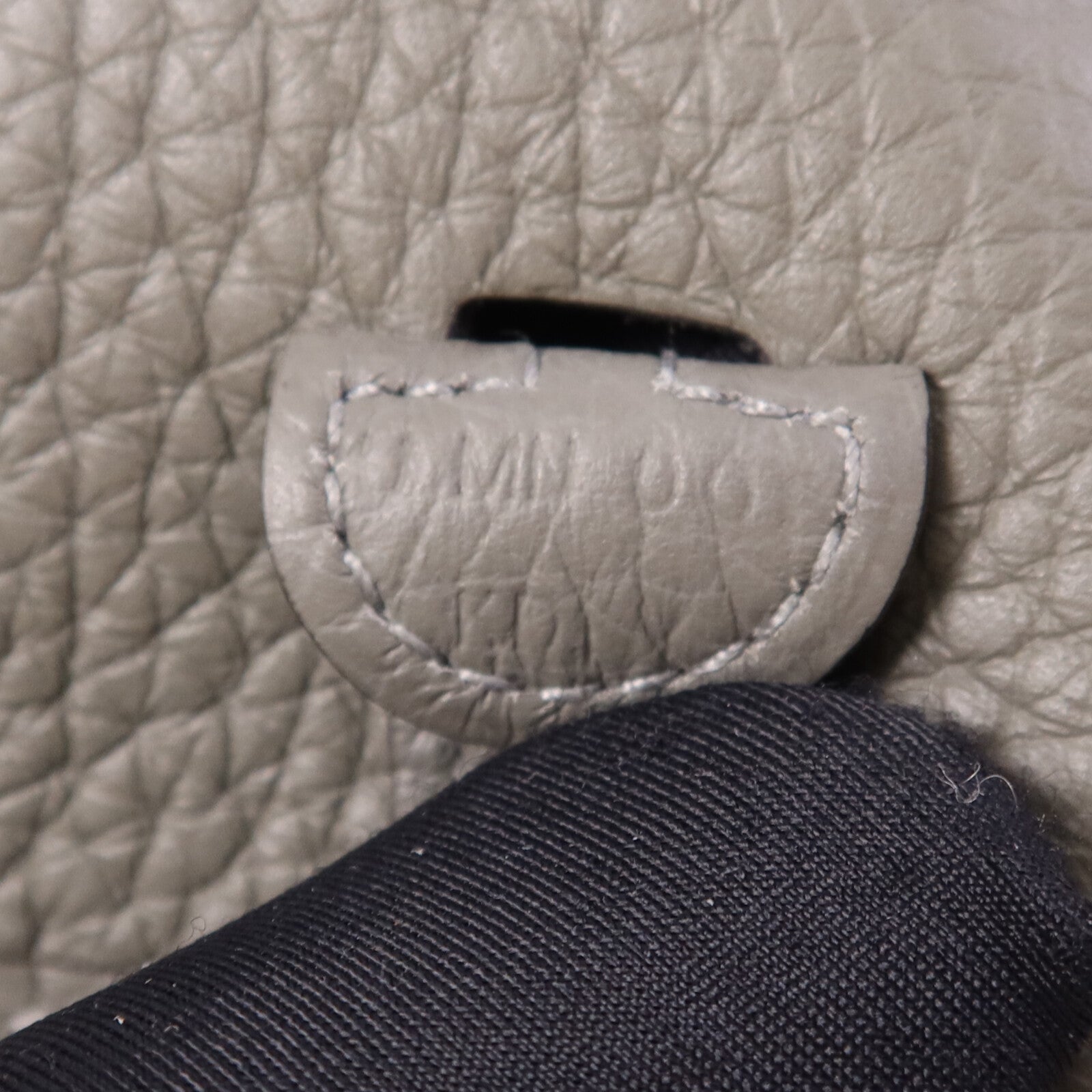 HERMES Clemence皮革Evelyne TPM金扣肩背袋Gris Meyer