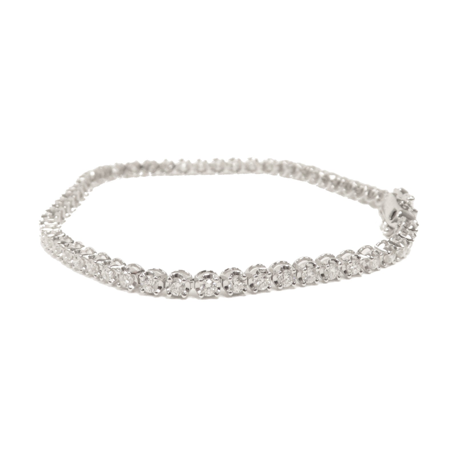 JEWELRY 18K白金Diamond Bracelet 1.5ct鑽石手鏈銀色