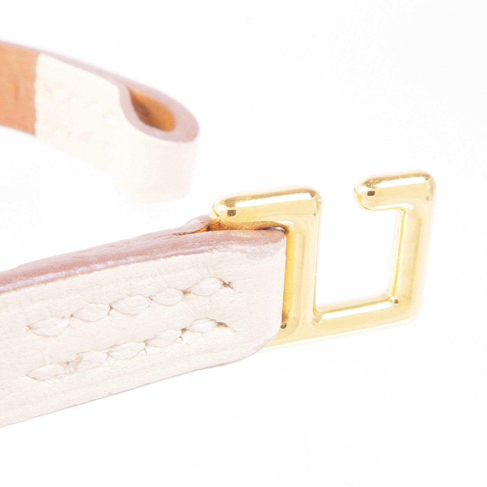 HERMES Swift皮革Bracelet銀扣手鏈