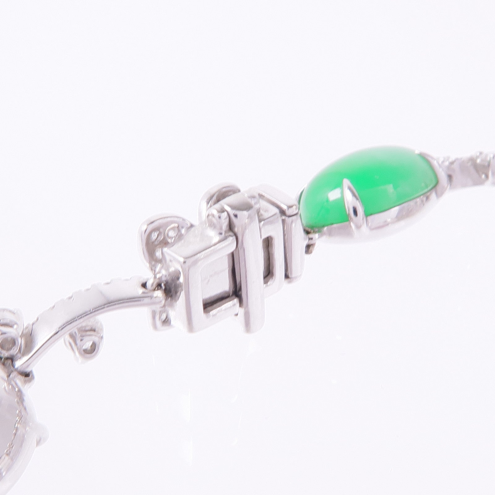 JEWELRY 18K白金Jade Diamond Bracelet翡翠/鑽石手鏈