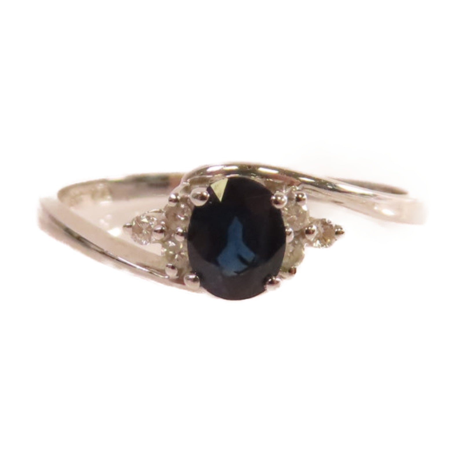 JEWELRY 【激減優惠】18K白金/藍寶石Sapphire Ring戒指US#6.5