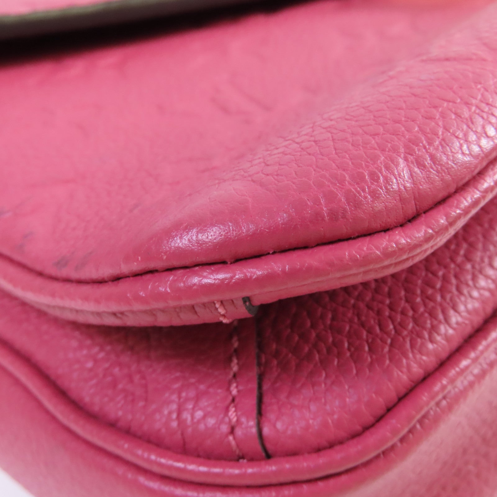 LOUIS VUITTON Monogram Empreinte Pochette Metis 2Way Shoulder Bag金扣手挽肩背兩用袋玫紅色