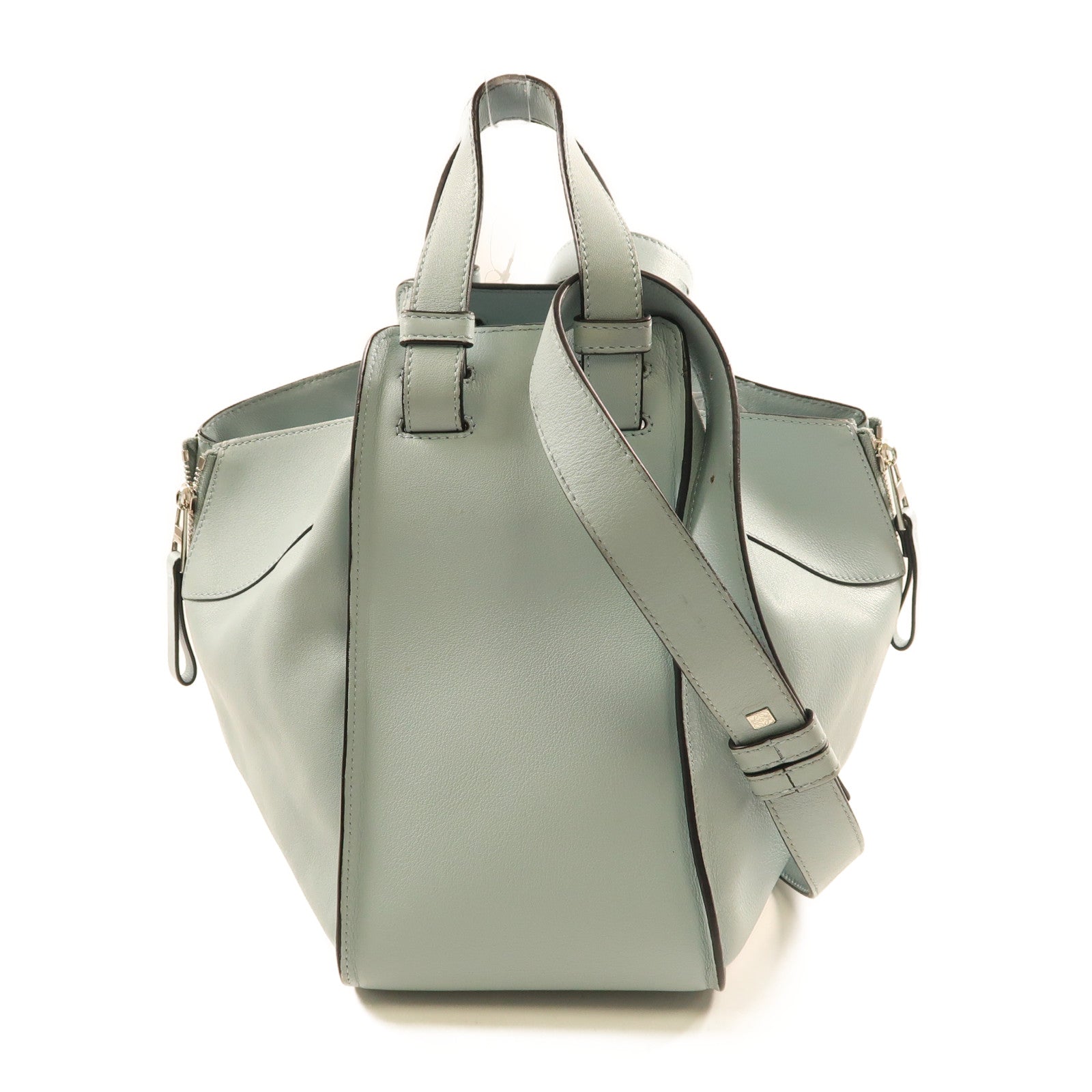 LOEWE 牛皮皮革Hammock Bag銀扣手挽肩背兩用袋
