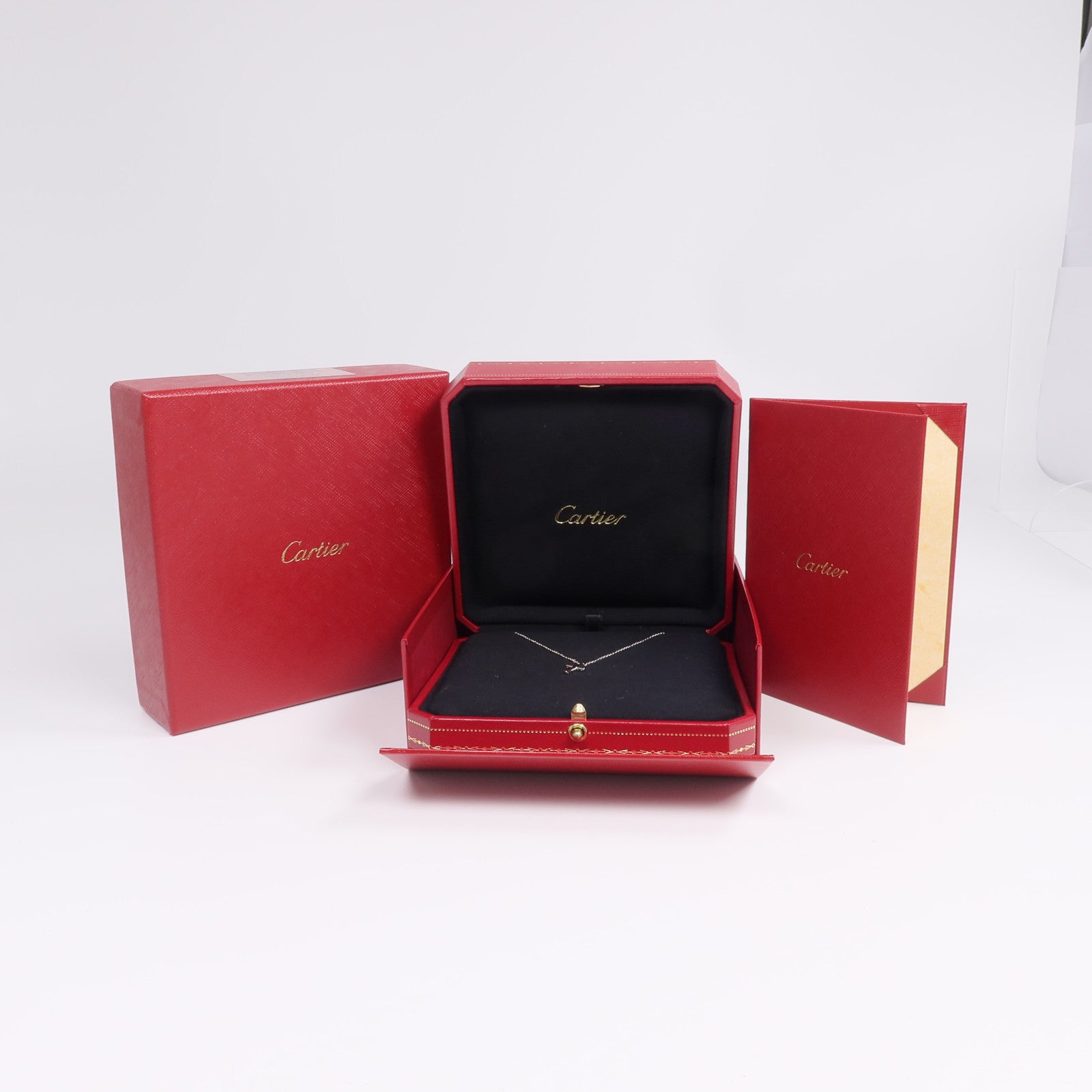 CARTIER 18K白金Symbol Cross Necklace鑽石項鍊