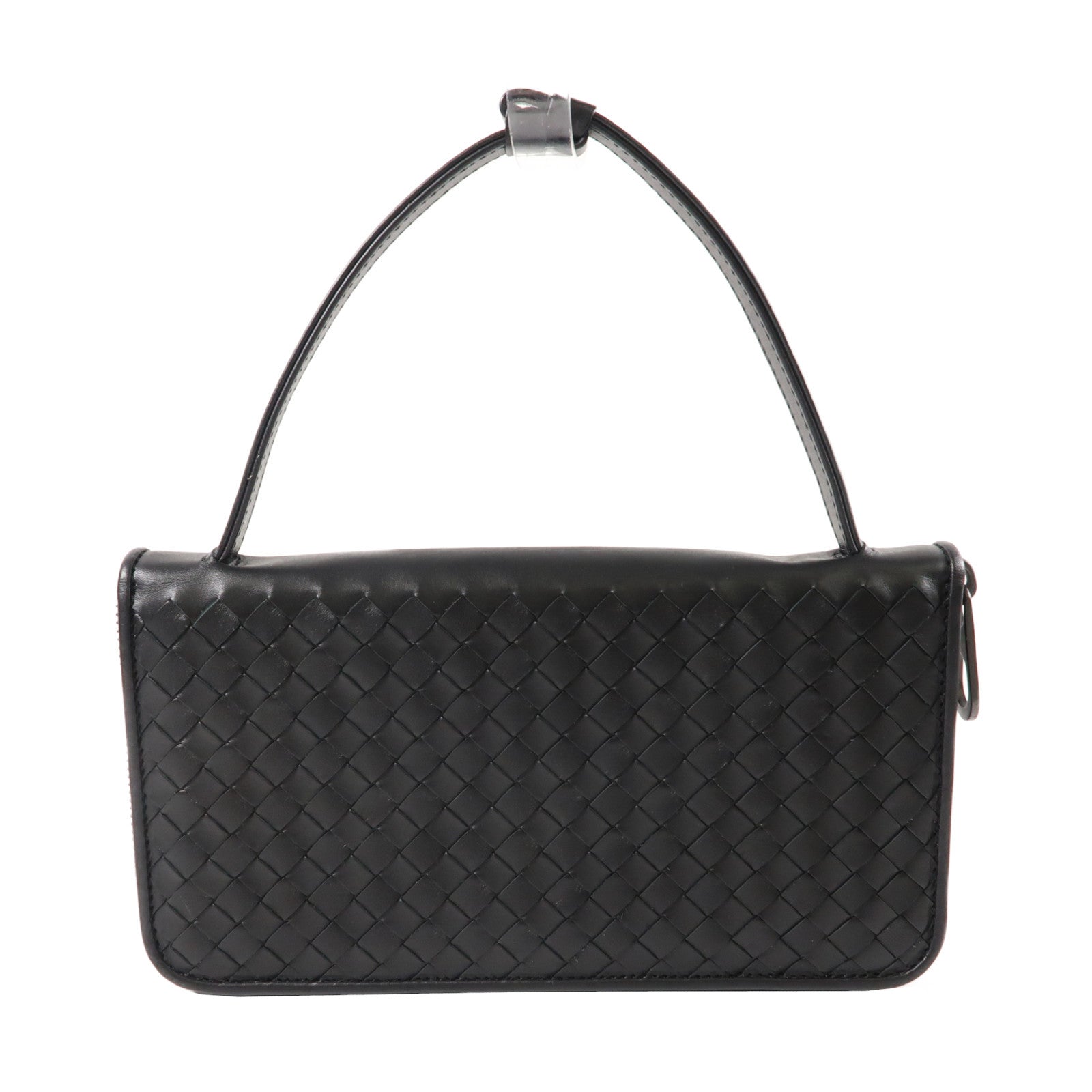 BOTTEGA VENETA 皮革Round Long Wallet長錢包黑色