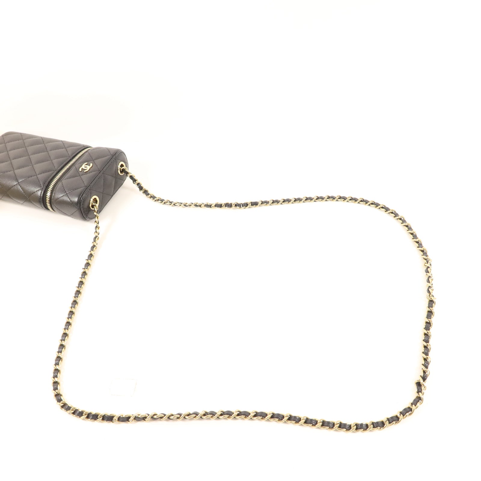CHANEL 牛皮皮革Phone Case With Chain金扣鏈帶肩背袋