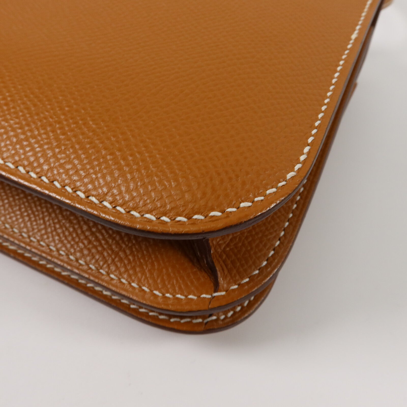 HERMES Epsom皮革Constance Mini肩背袋Gold