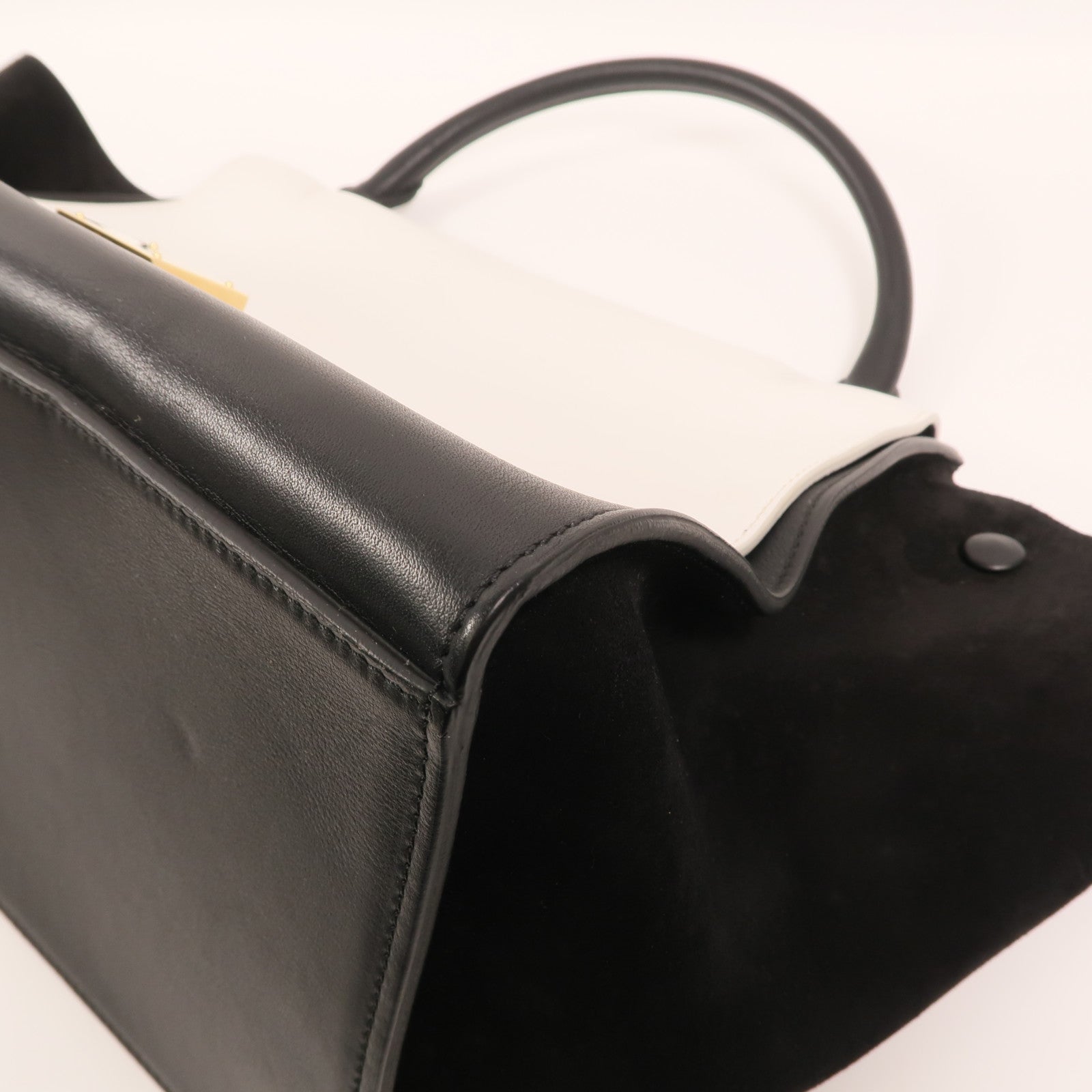 CELINE 牛皮皮革Trapeze金扣手挽肩背兩用袋
