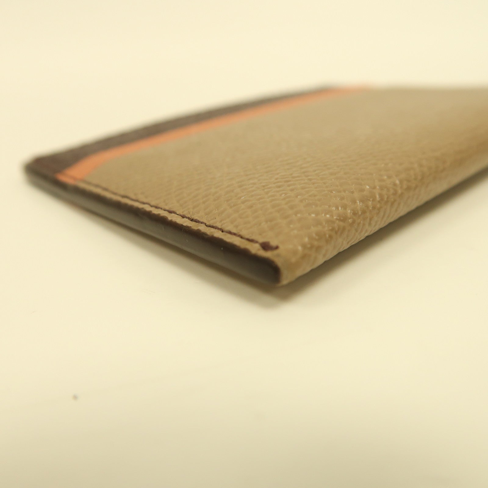 COACH 牛皮皮革Card Case銀扣卡片套啡色