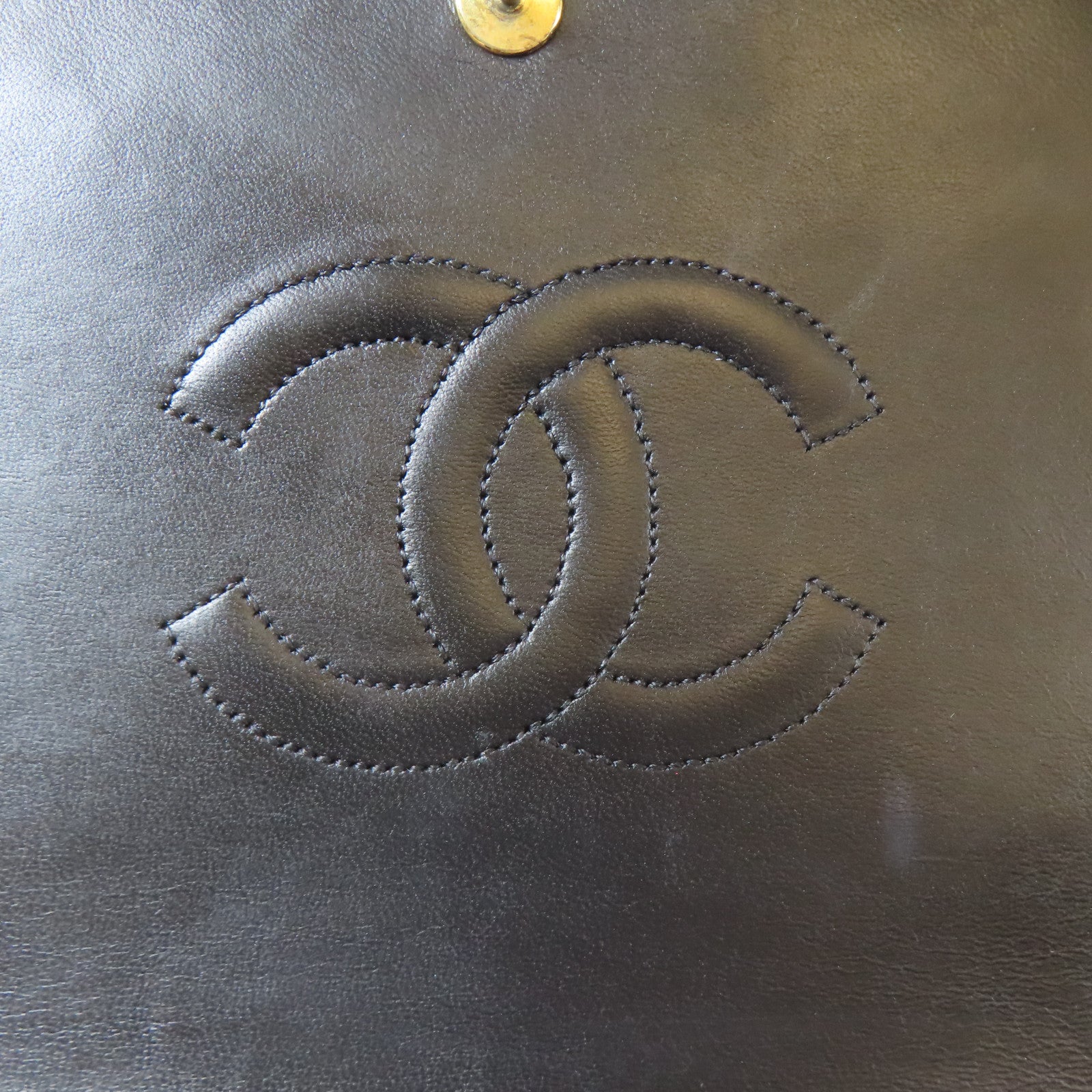 CHANEL 【激減優惠】菱格牛皮皮革Vintage Clutch Bag金扣手拿包黑色
