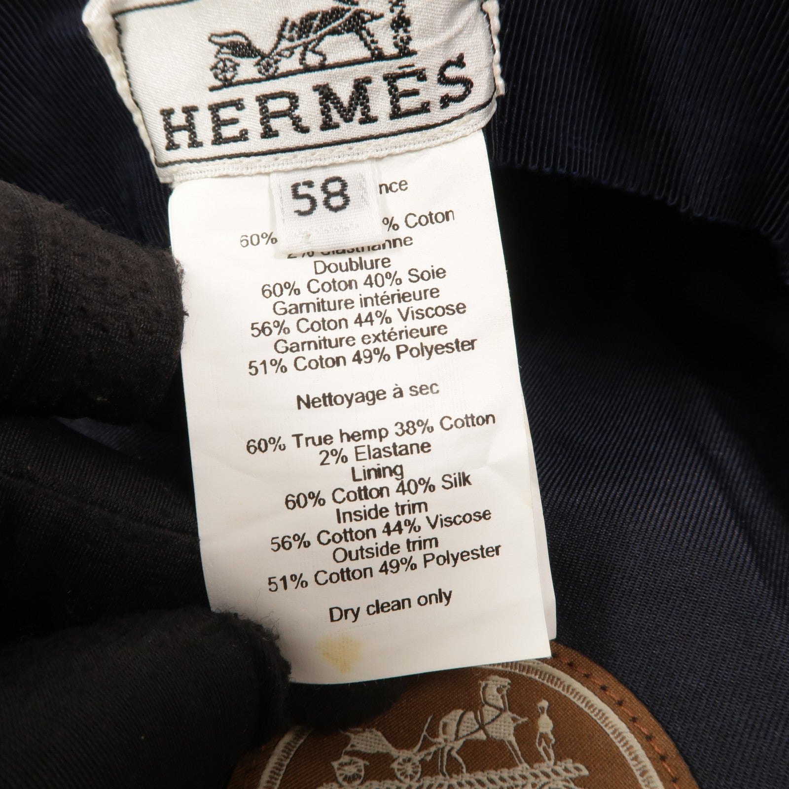 HERMES 帆布Hat帽子