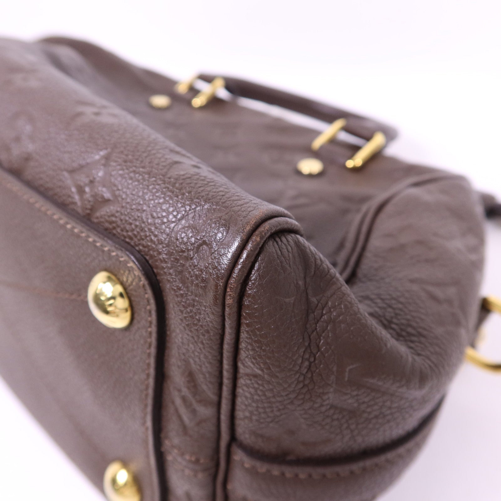 LOUIS VUITTON Monogram Empreinte Speedy 25 Bandouliere金扣手挽肩背兩用袋