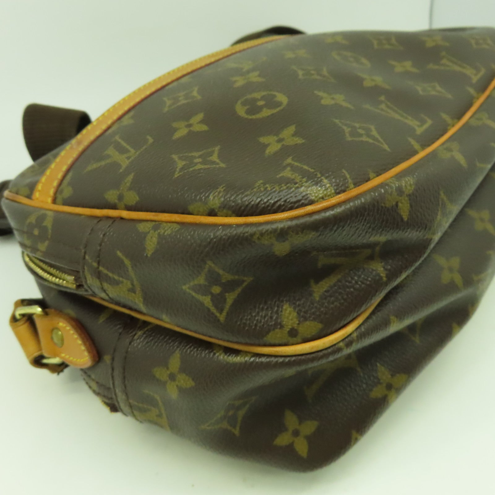 LOUIS VUITTON 【激減優惠】Monogram Reporter PM金扣肩背袋啡色