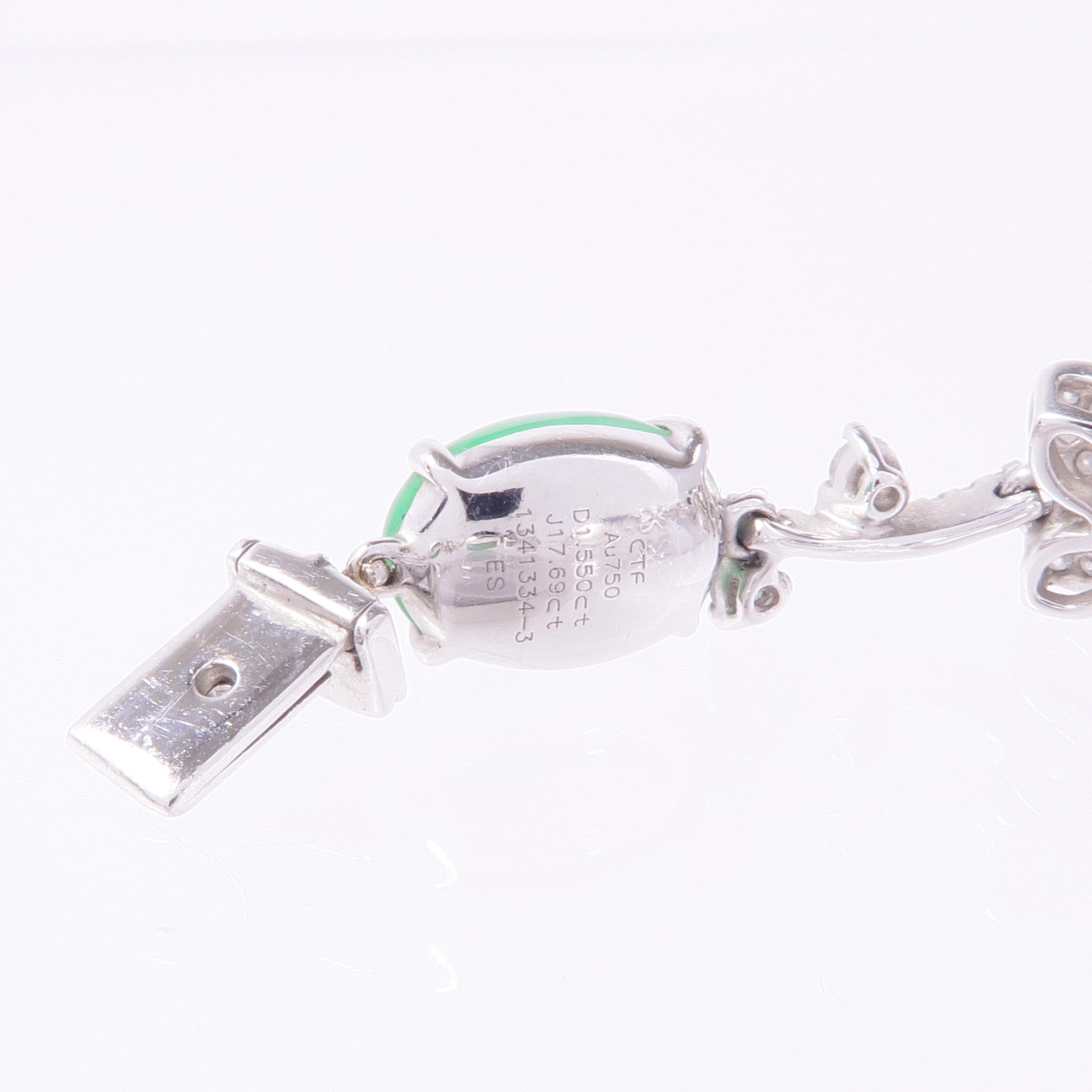JEWELRY 18K白金Jade Diamond Bracelet翡翠/鑽石手鏈