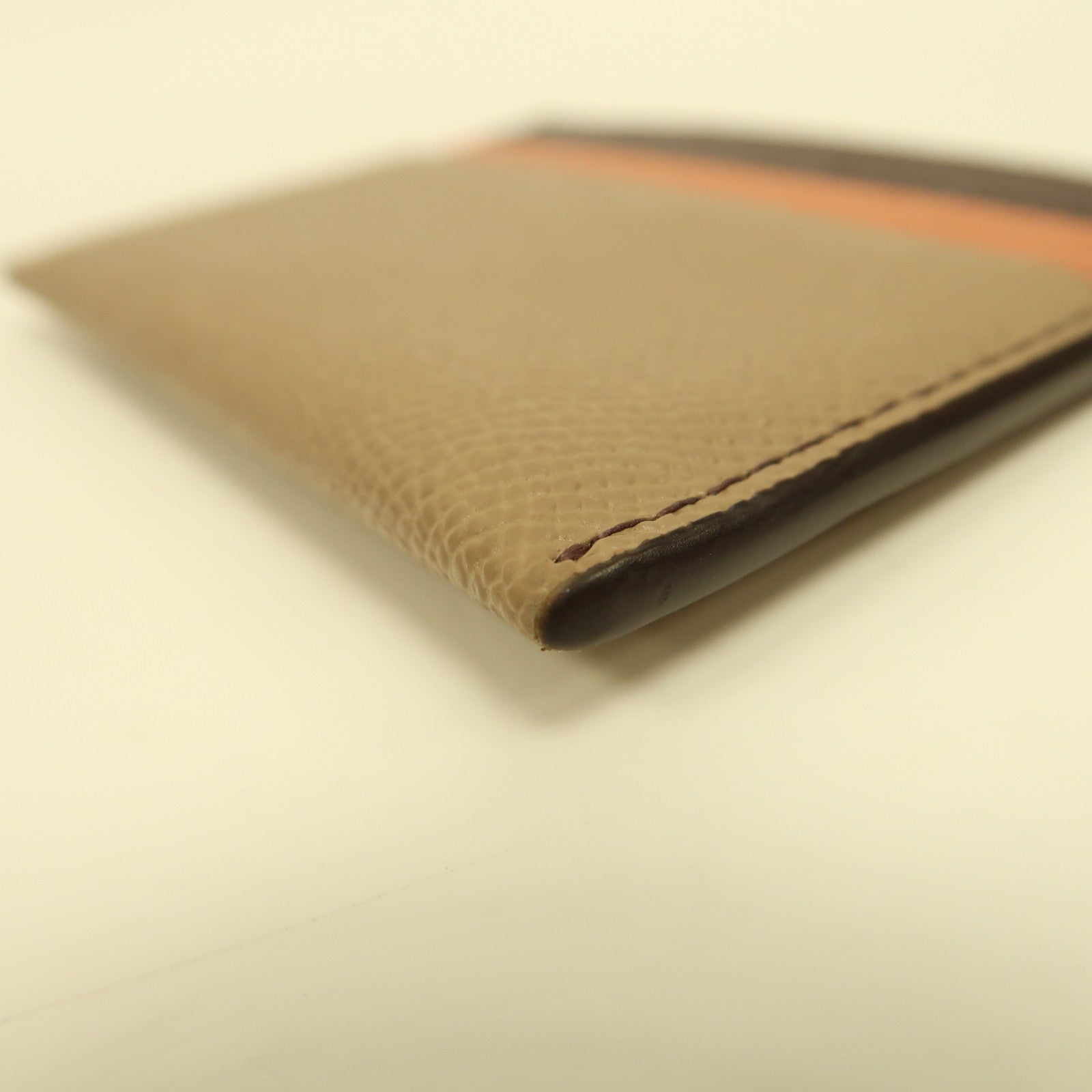COACH 牛皮皮革Card Case銀扣卡片套啡色