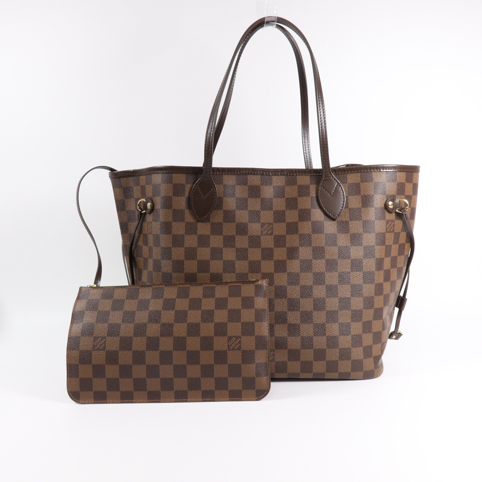 LOUIS VUITTON Damier Neverfull MM手挽袋/肩背袋