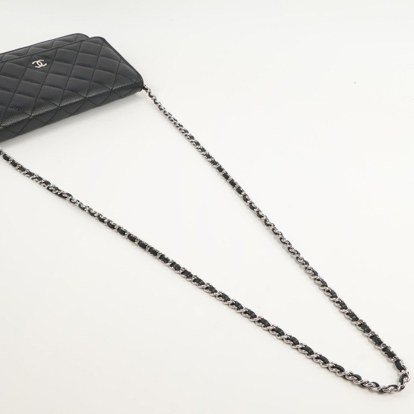 CHANEL 牛皮皮革WOC Wallet On Chain鏈帶肩背袋