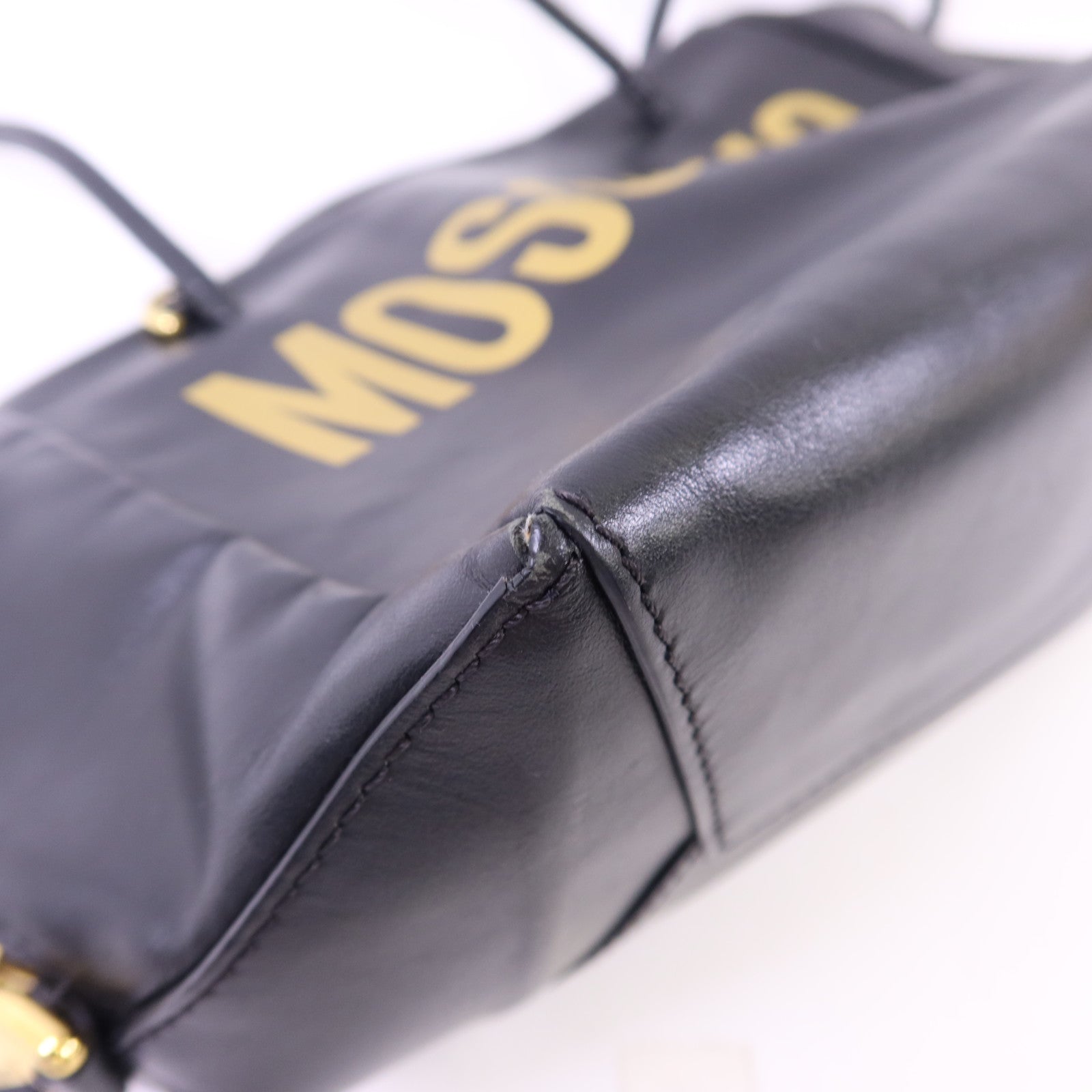 MOSCHINO 皮革Shoulder Bag金扣肩背袋