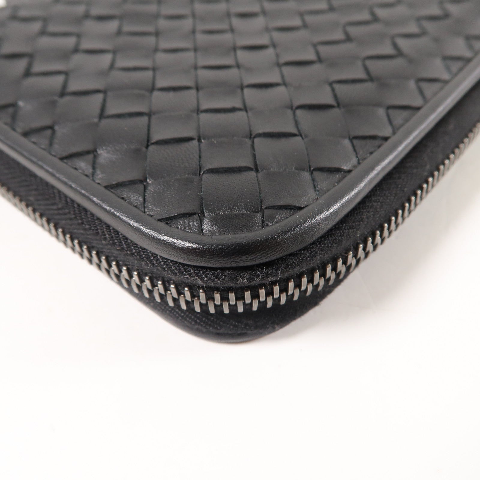 BOTTEGA VENETA 皮革Round Long Wallet長錢包黑色