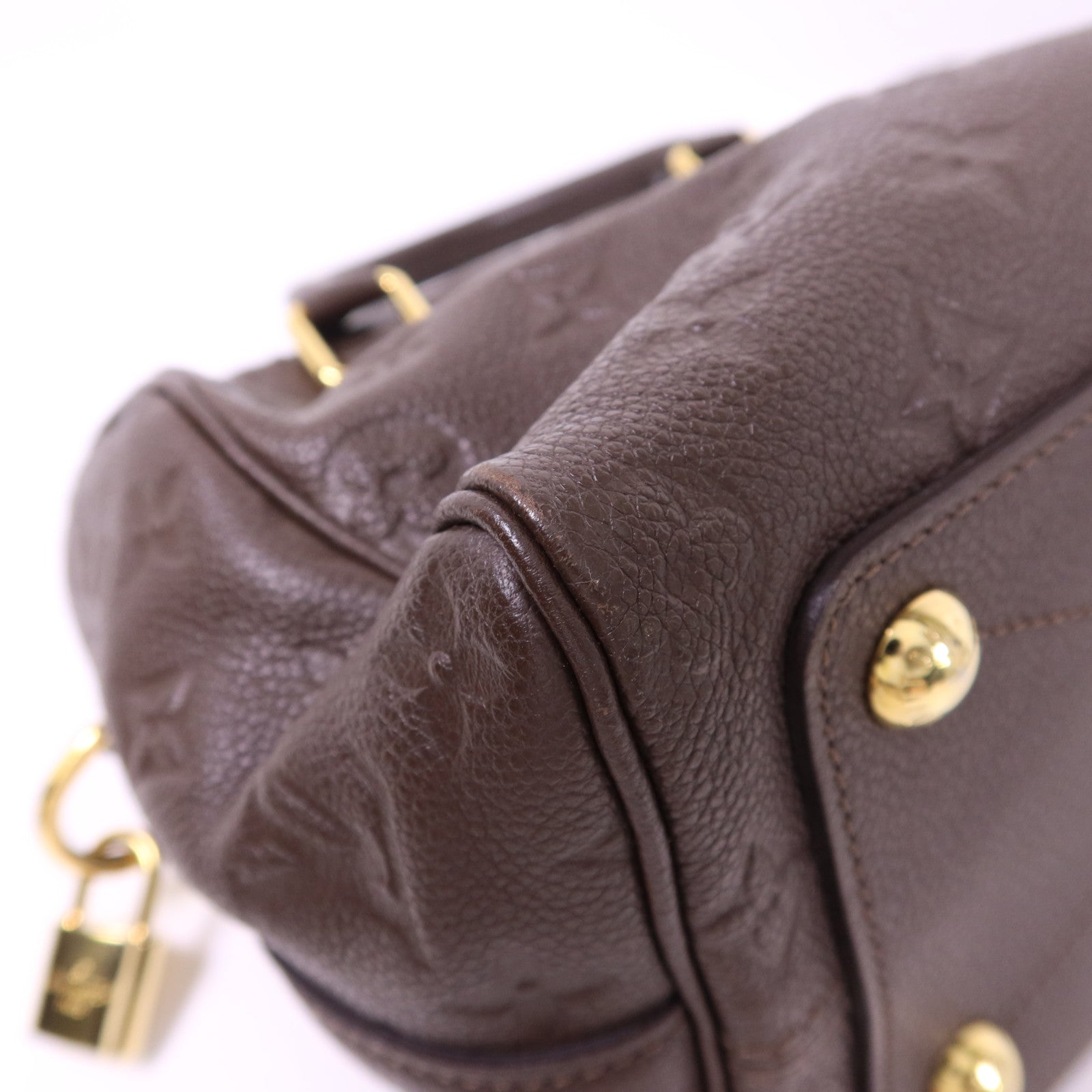 LOUIS VUITTON Monogram Empreinte Speedy 25 Bandouliere金扣手挽肩背兩用袋