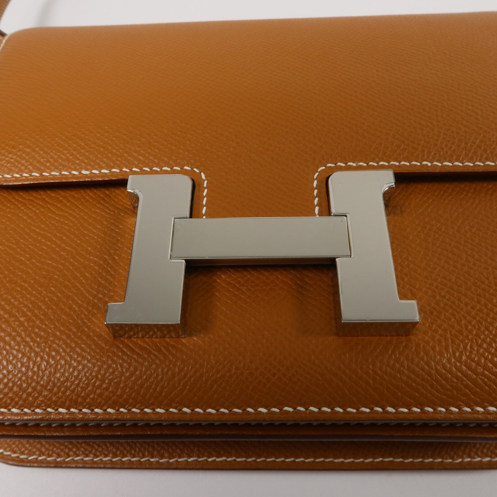 HERMES Epsom皮革Constance Mini肩背袋Gold