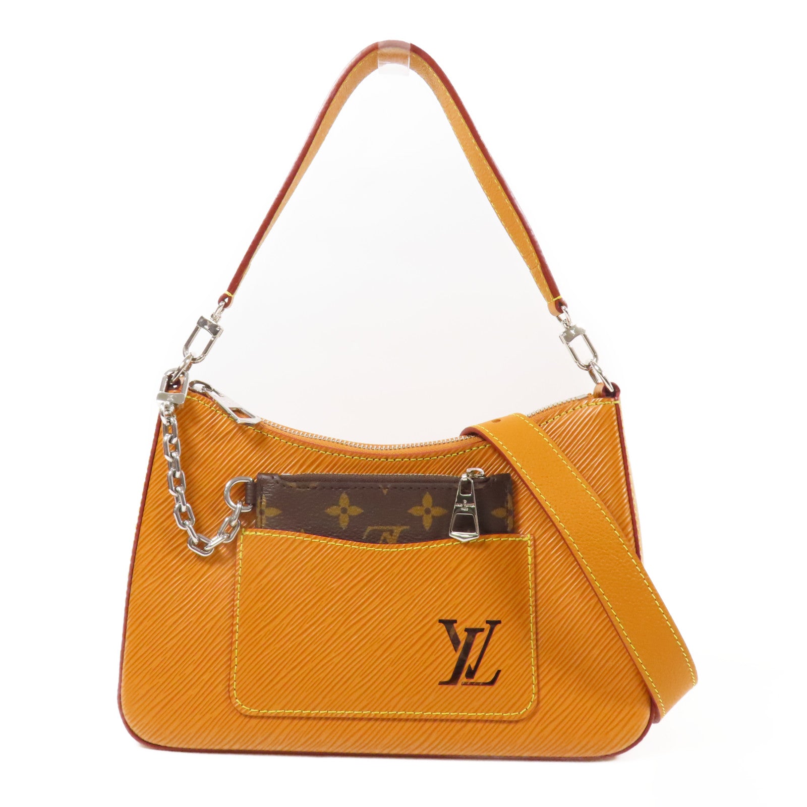 LOUIS VUITTON Epi Marelle銀扣手挽肩背兩用袋