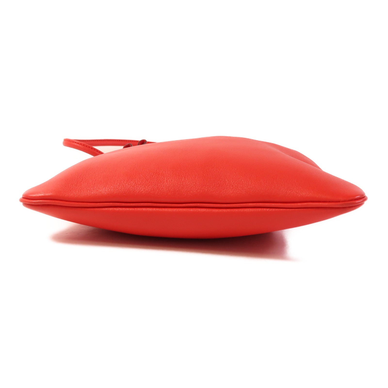 HERMES Swift皮革Aline Mini銀扣肩背袋Rouge Indien