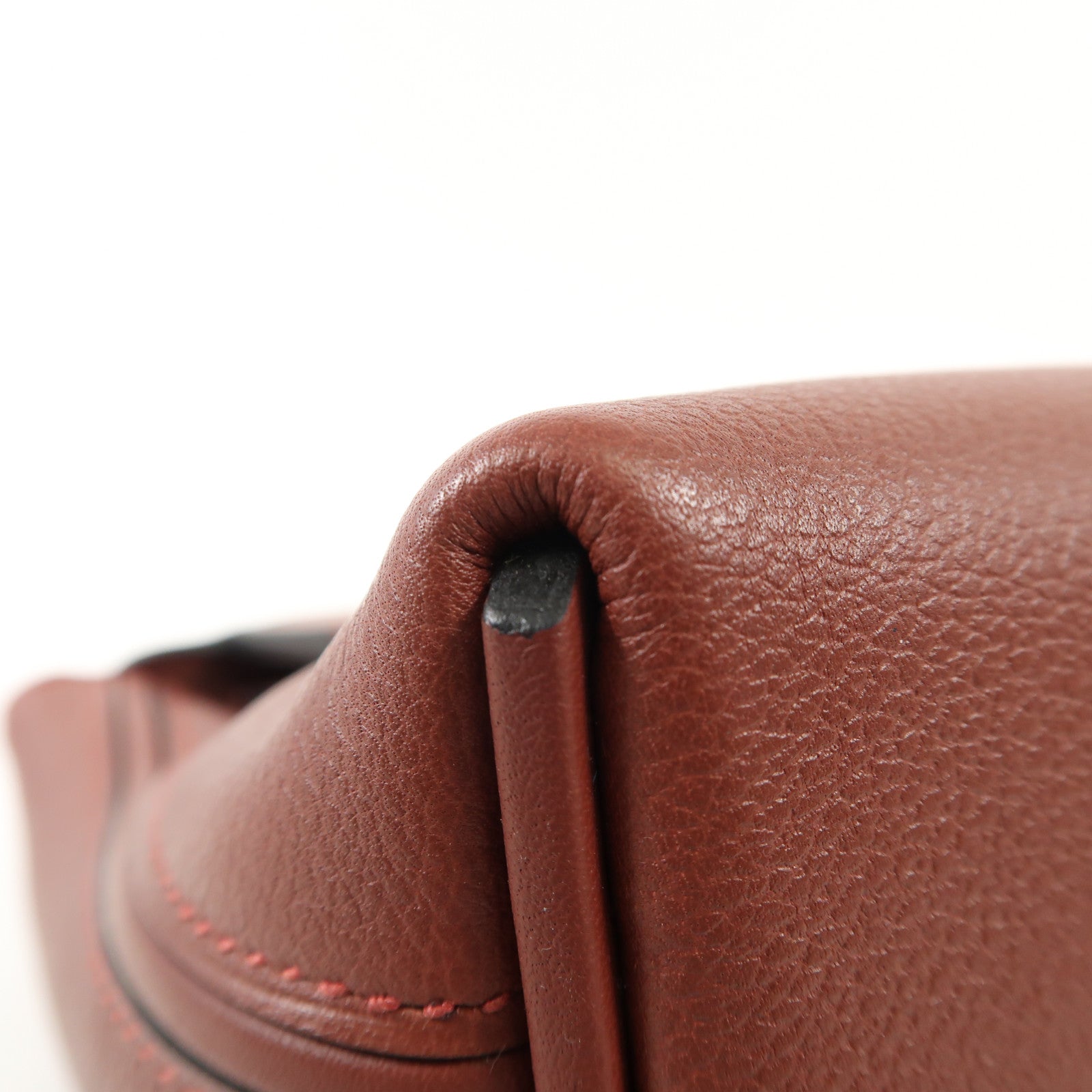 HERMES Evercolor皮革24/24 Mini銀扣手挽肩背兩用袋Rougeh