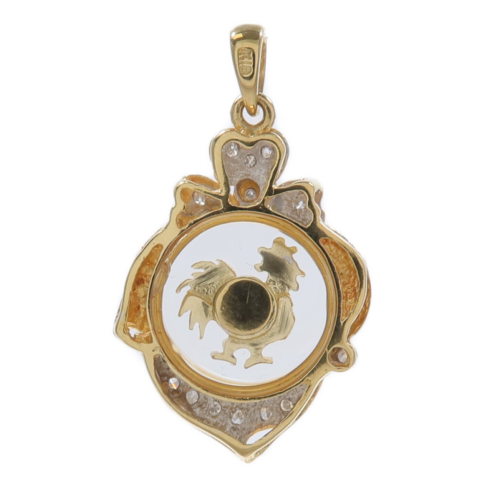 JEWELRY 18K黃金/白金Diamond Pendant Top鑽石吊墜