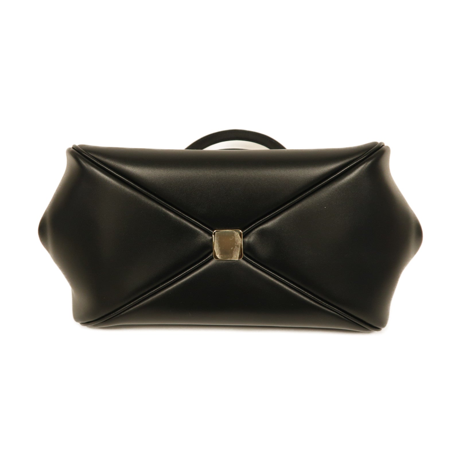 Dior 【激減優惠】牛皮皮革Small Key Bag金扣手挽袋黒色