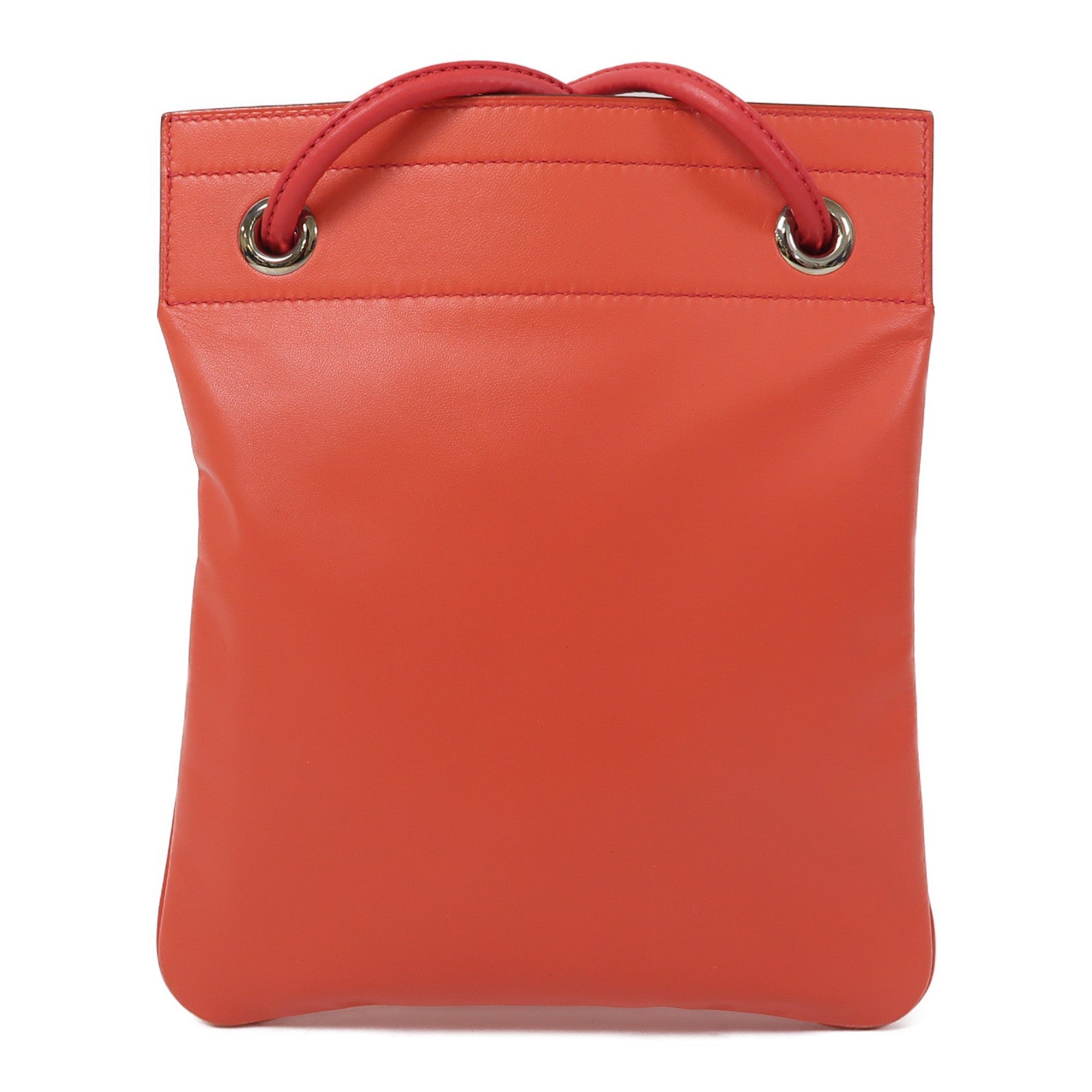 HERMES Swift皮革Aline Mini銀扣肩背袋印度紅色