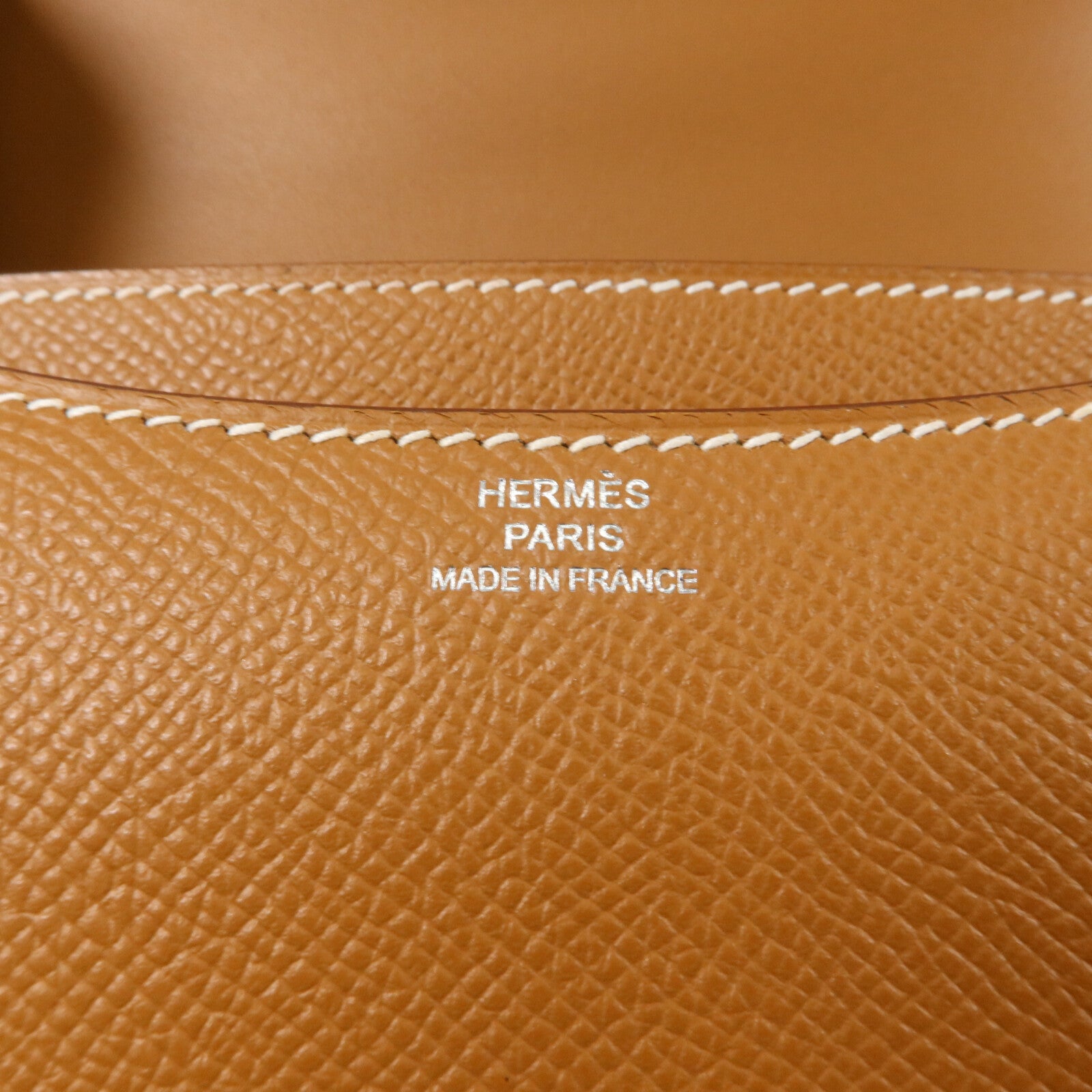 HERMES Epsom皮革Constance Mini肩背袋Gold