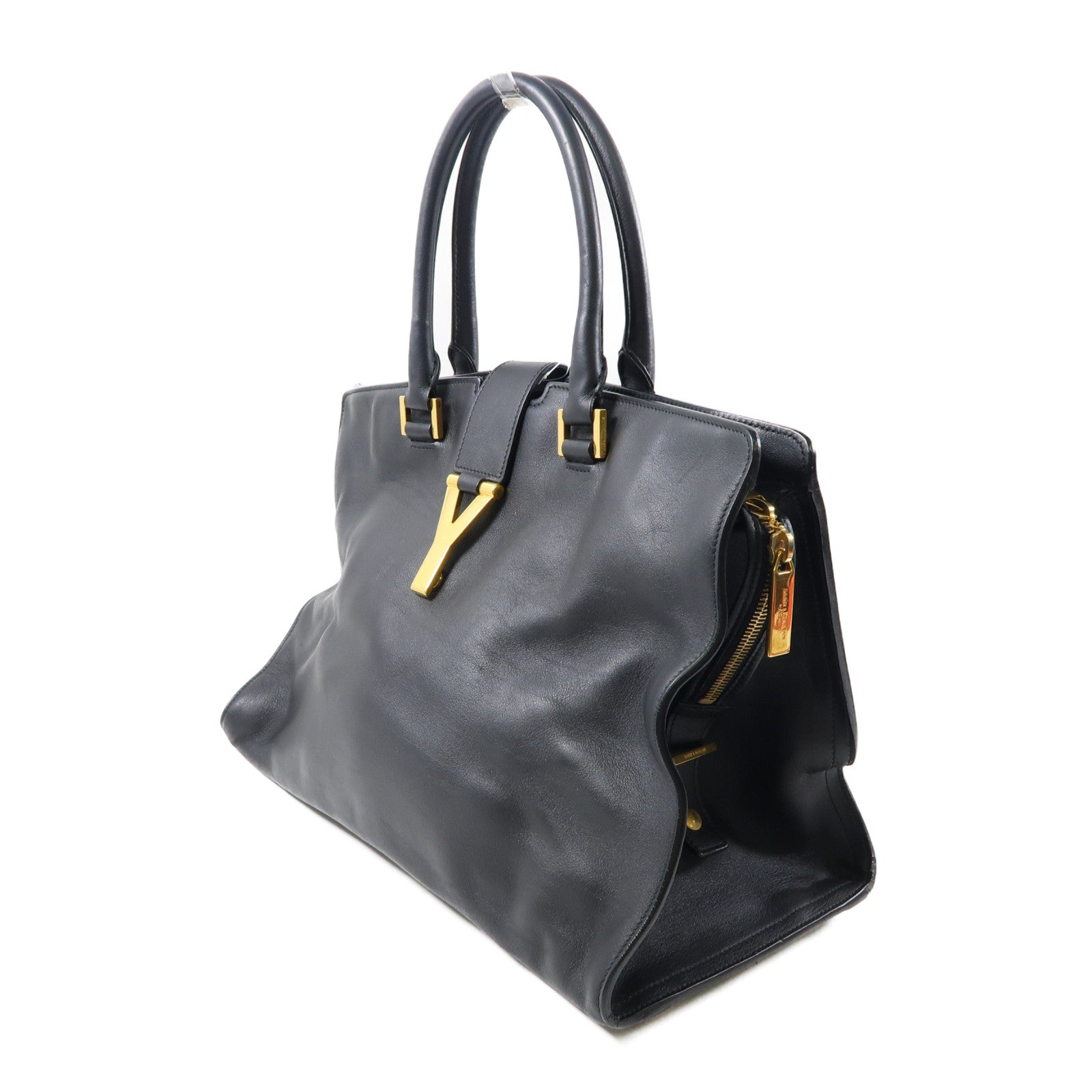 SAINT LAURENT 牛皮皮革Shoulder Bag金扣肩背袋黑色