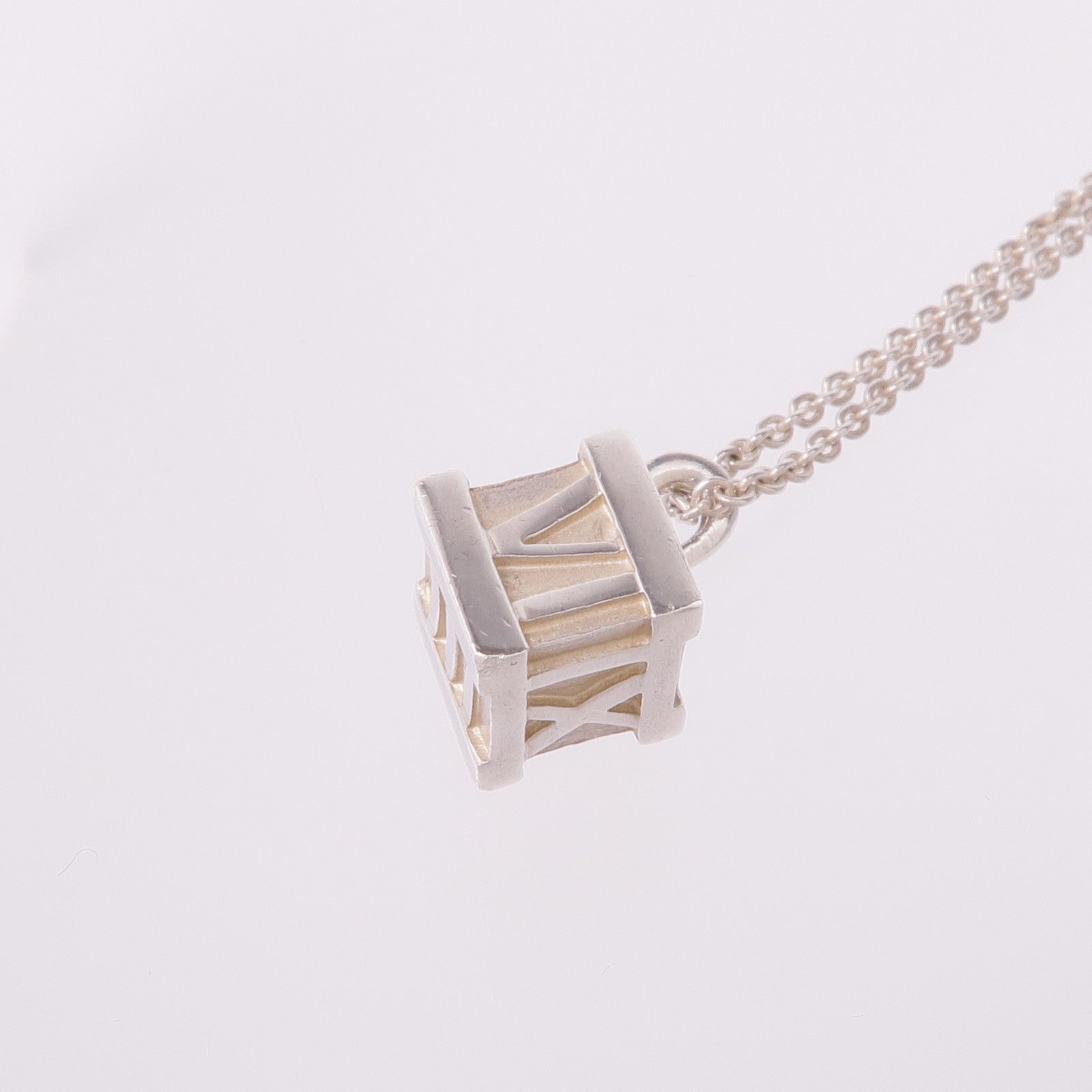 TIFFANY＆CO 925純銀Atlas Cube Necklace項鍊