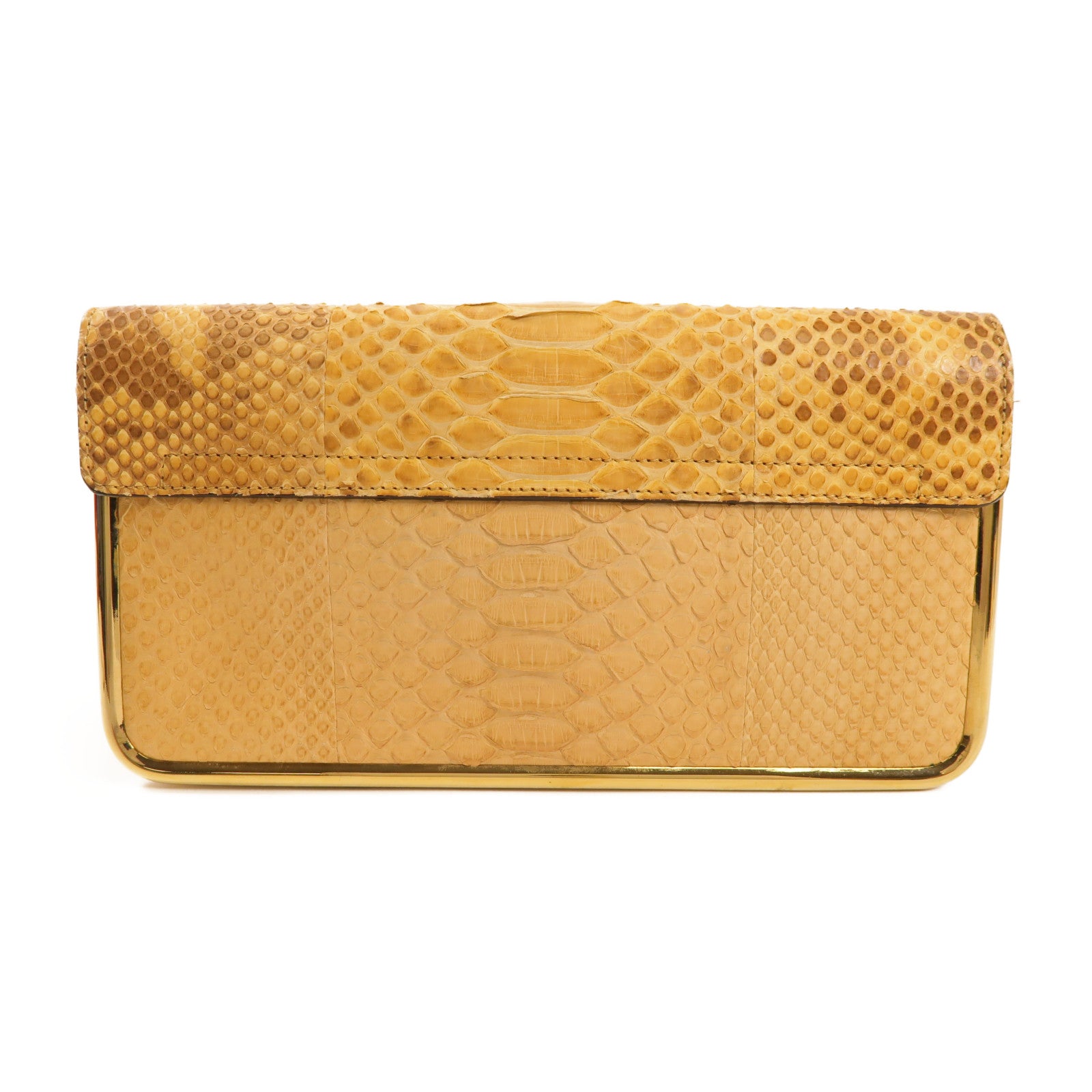 Chloe 【激減優惠】蛇皮皮革Clutch Bag金扣手拿包