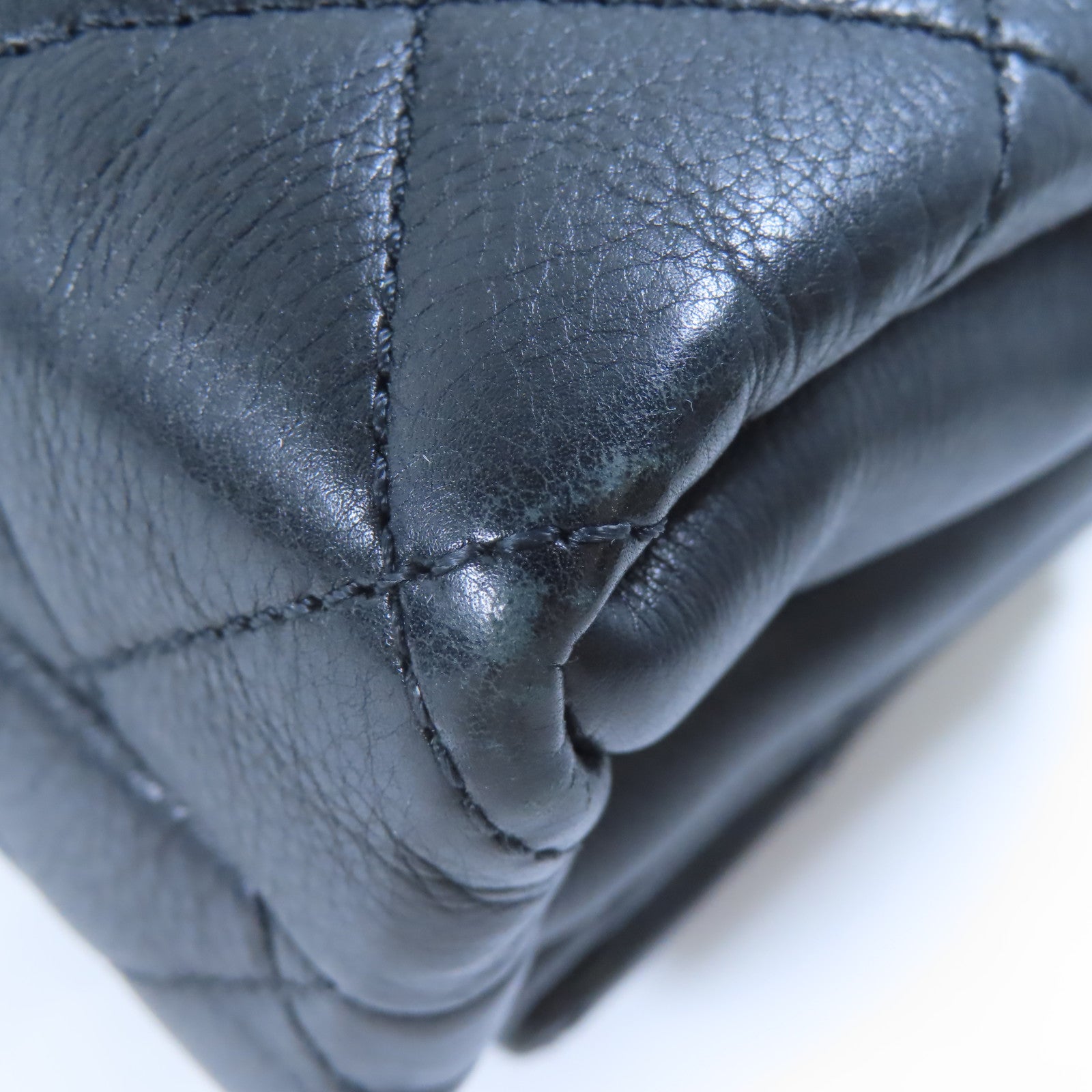 CHANEL 羊皮皮革Chain Shoulder金扣肩背袋黑色