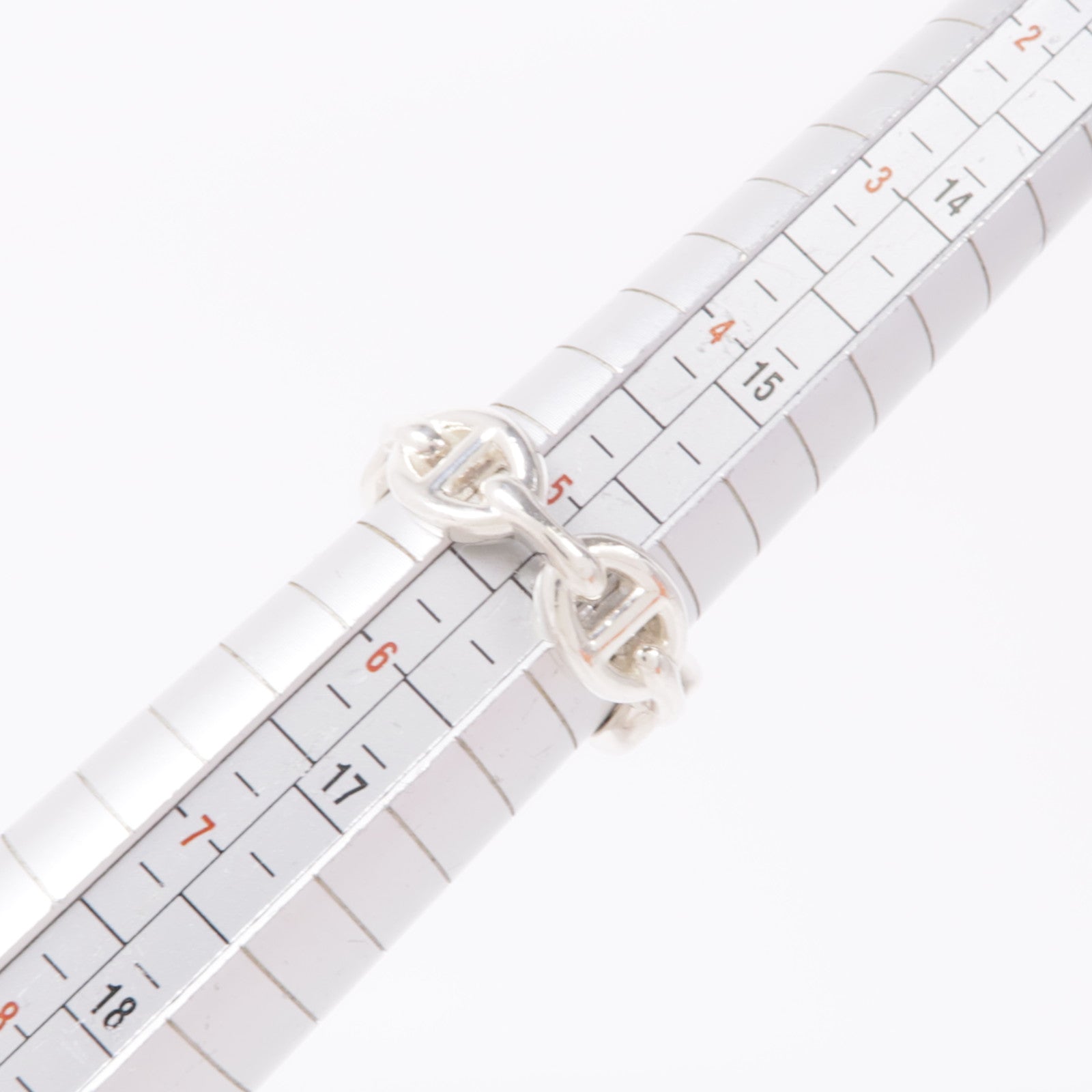 HERMES 925純銀Chaine D'ancre Enchainee Ring戒指Hermes#50/US#5.25