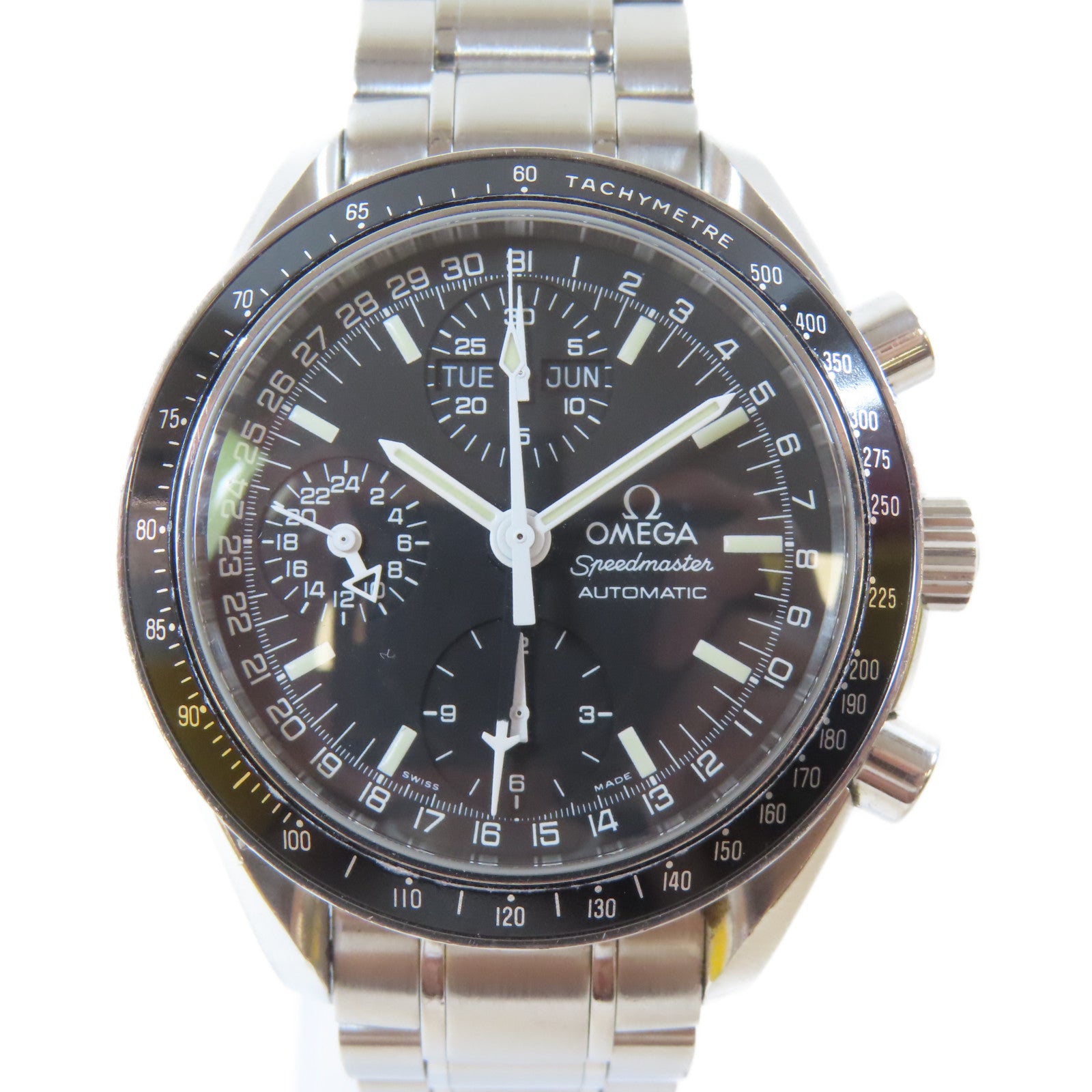 OMEGA Speedmaster Daydate不鏽鋼手錶自動機芯黑色