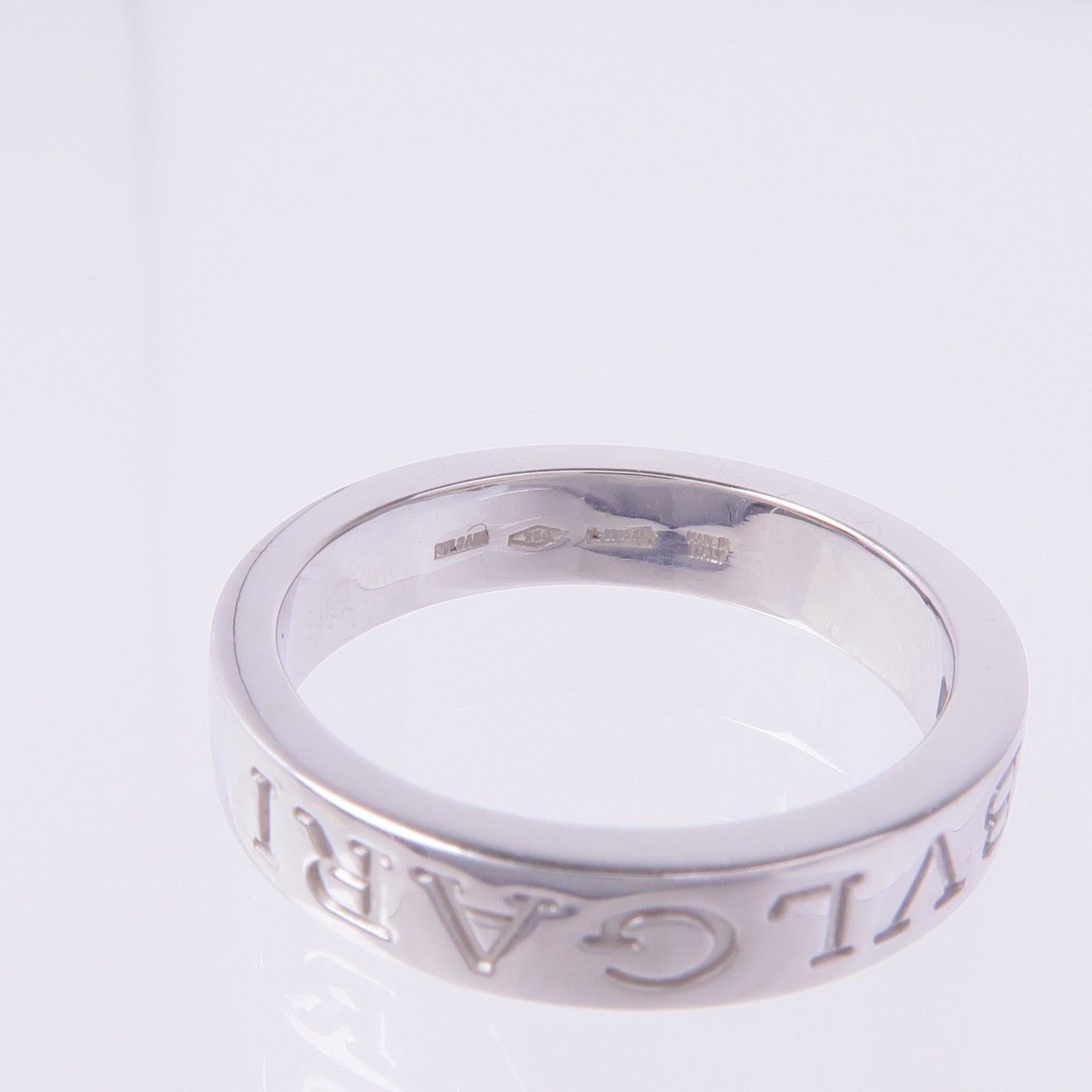 BVLGARI 【激減優惠】18K白金Double Logo 1 Diamond Ring鑽石戒指US#6